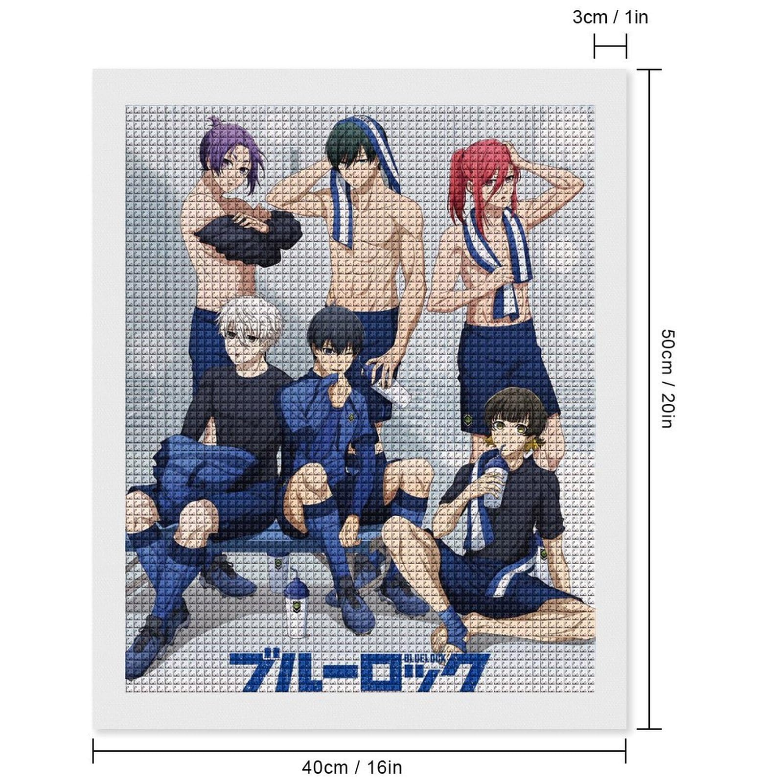 Amazon | ブルーロック ダイヤモンドアート 四角いビーズ ダイヤモンド