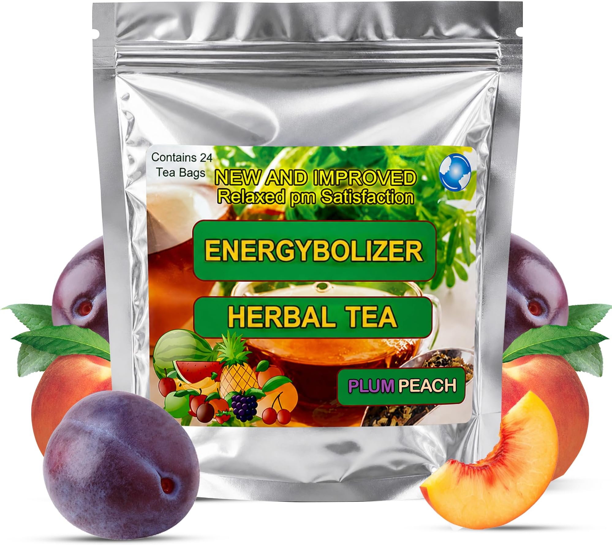 - Perfect Weight Herbal Tea (24 Bags)| Natural Energy Booster for Women and Men | Increase Energy, Improve Digestion (Plum Peach)