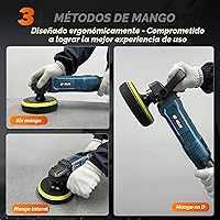 Vista 5 de GEVEELIFE Pulidora Buffer, 6 Pulgadas/7 Pulgadas 1600W Pulidora Buffer Rotatoria para Automóvil Encerradora, 7 Velocidad Variable 1000-3500 RPM