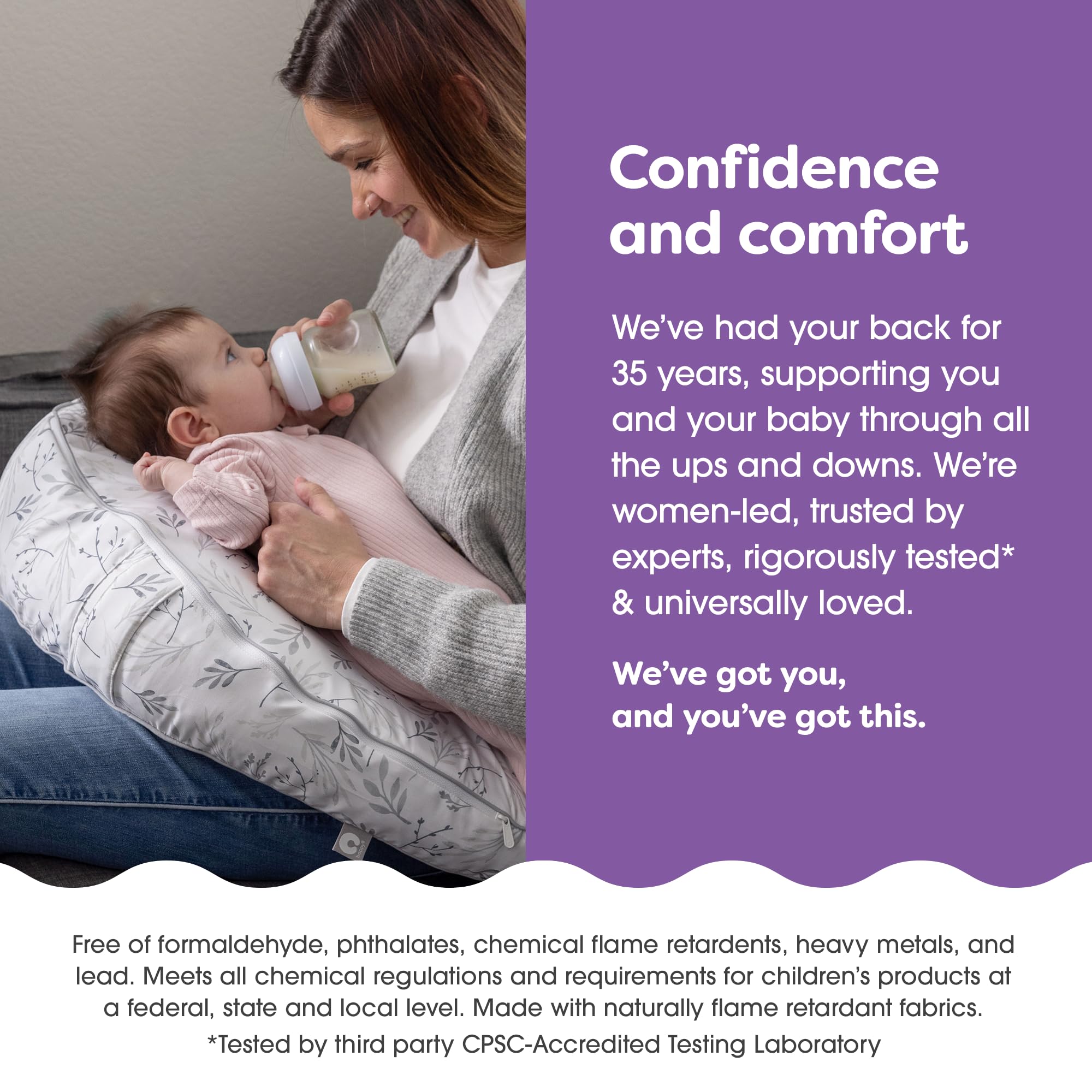 Boppy Uplift Nursing Pillow Cover – Funda Suave de Microfibra con cinturón – Hojas Protectoras para el Pelo