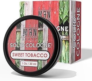 Solid Cologne Men's Sweet Tobacco Scent, Wax Tobacco Cologne for men, Solid Perfume with a Sweet Tobacco Scent (1 Ounce, Sweet Tobacco Mens Cologne Balm)