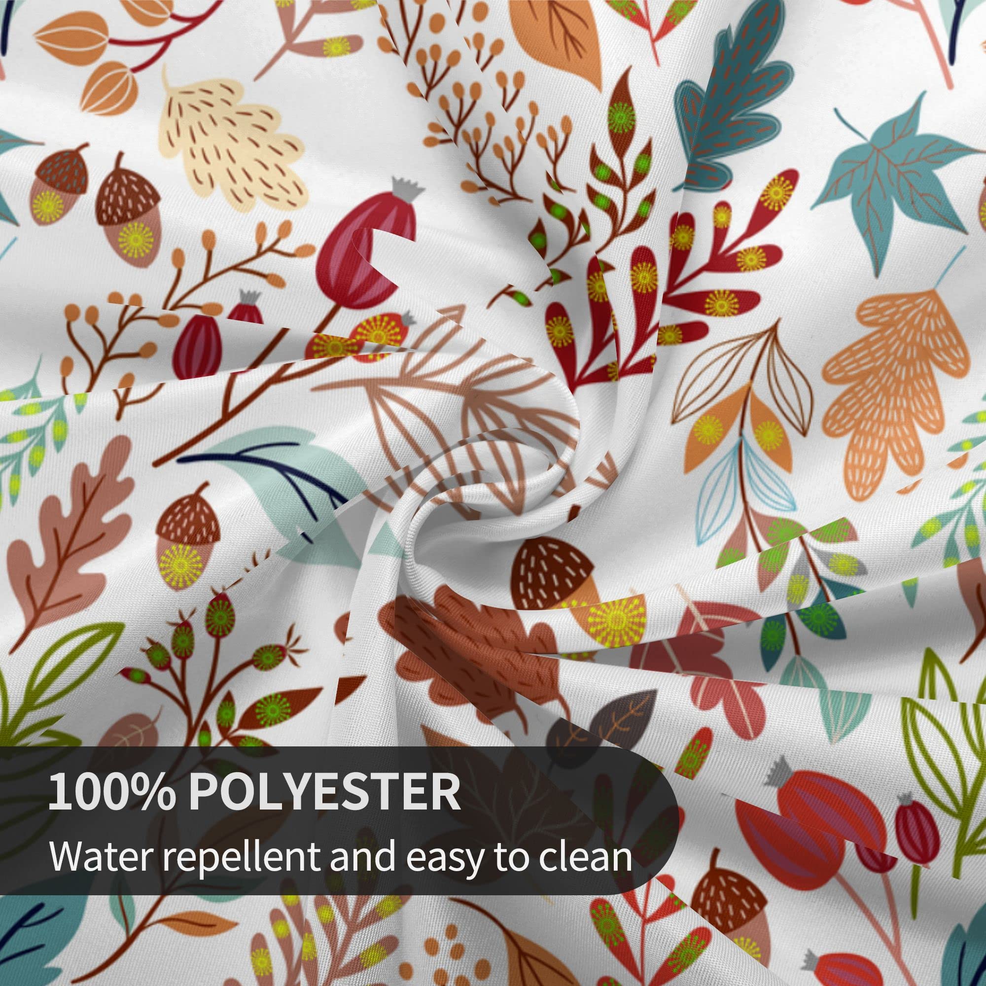 Round Tablecloth 60 inch, Floral Round Table Cloth, Stain Resistance, Water Repellent and Wrinkle-Free, Fall Flower Circle Tablecloth for Home Kitchen Dining Party Patio Indoor and Outdoor Use image_2
