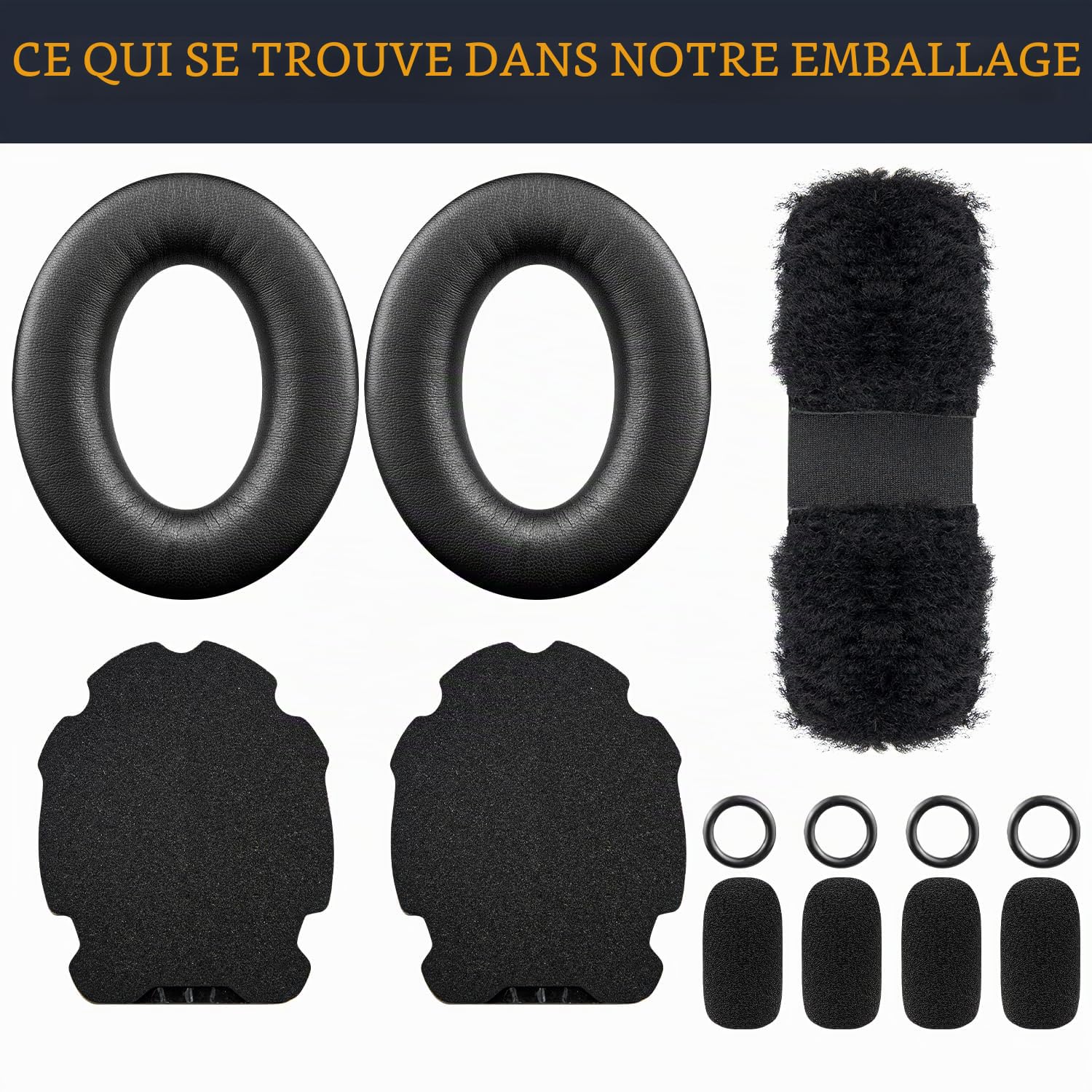 SOULWIT Kit de Remplacement pour Bose Aviation (A20/X A10) - Noir