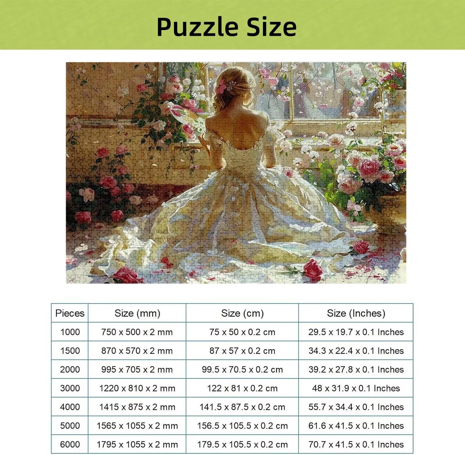 Puzzle Vue arrière 3000 Pièces Adultes, Puzzle 3000 Pièces pour Adultes et Enfants à Partir de 14 Ans, Femme Puzzles Bois de Qualité Supérieure avec Une Boîte d'emballage Exquise, Cadeaux Noël H-3941