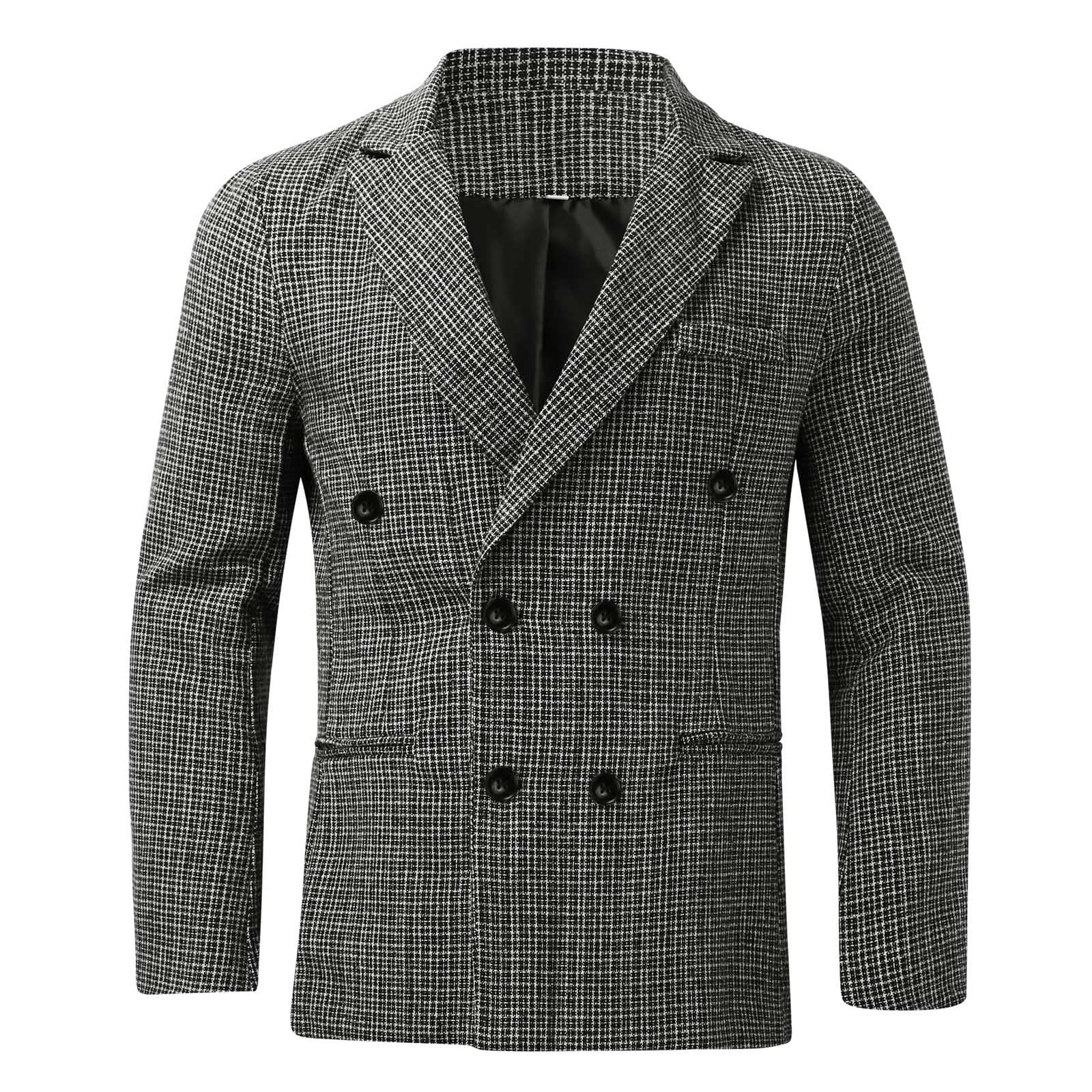 Generisch Sakkos für Herren Sportlich Elegante Blazer Anzugjacke Regular Fit 2 Knöpfe Regular Fit Herren Sakko Slim Fit Herren Blazer Sportlich Modern Anzug Herren Grün Große Größen