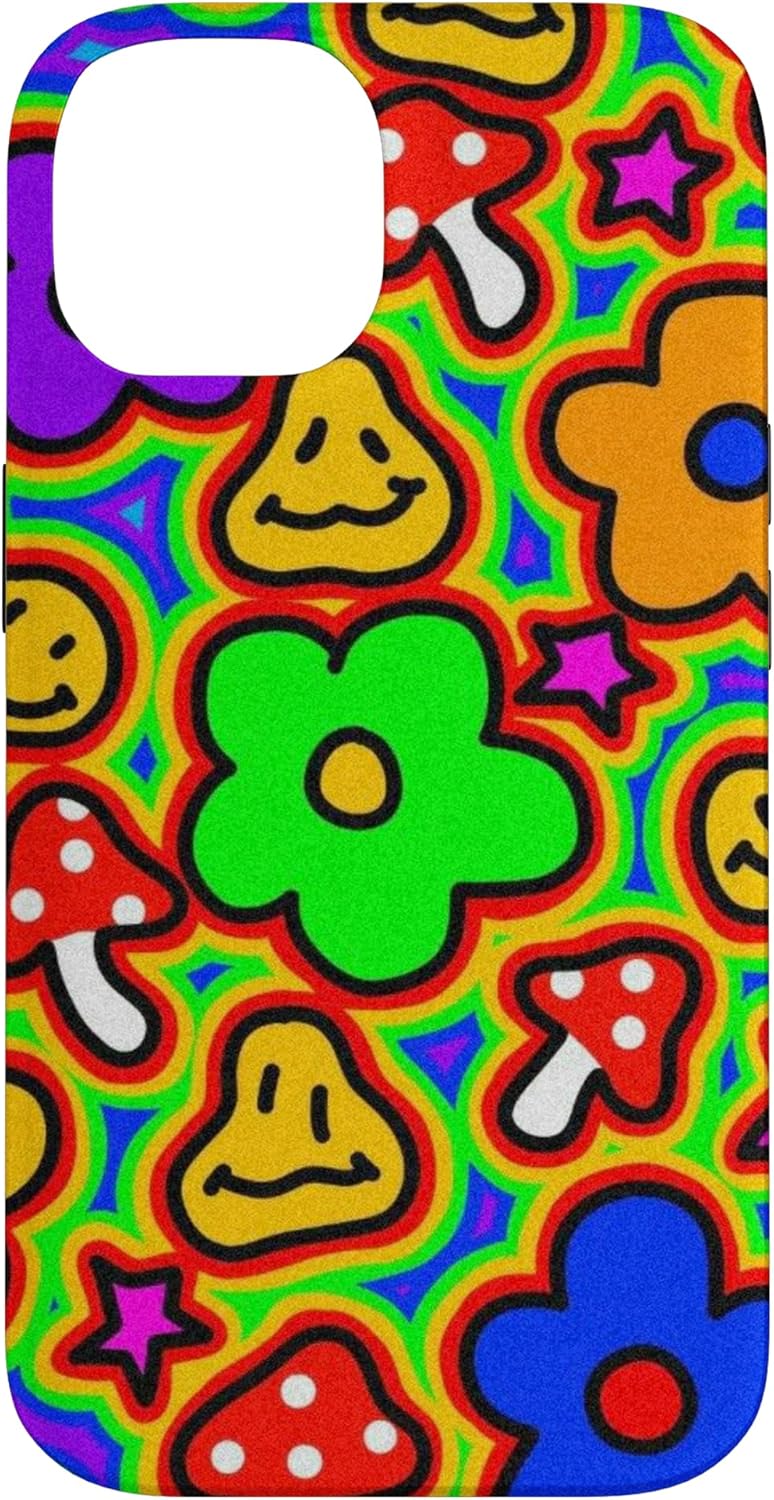 Retro Trippy Hippie Y2k Mushroom Indie Aesthetic Kidcore Case for iPhone 13