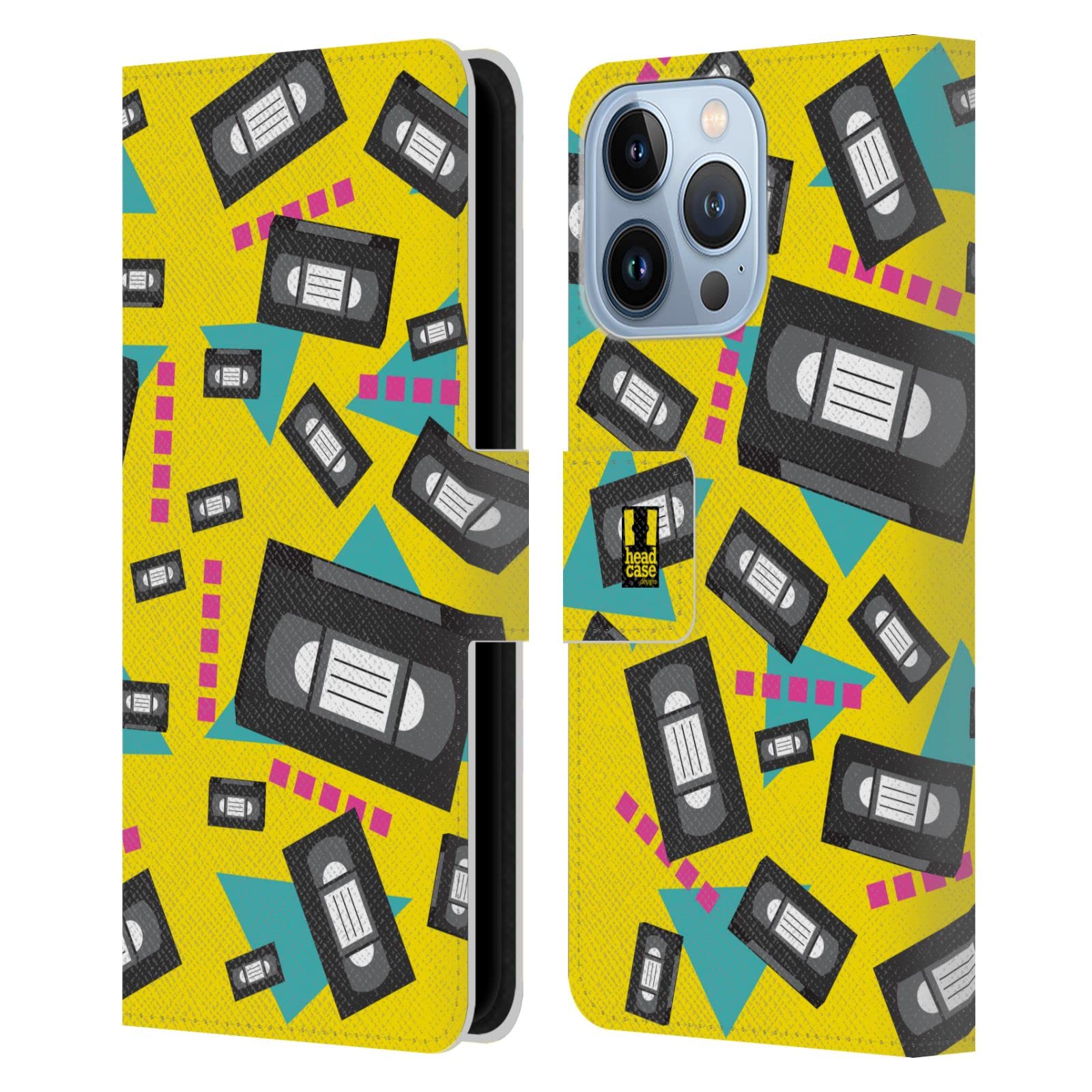 Carcasa de cuero iPhone 13 Pro Head Case Designs tipo libro protectora con estampado pop 7
