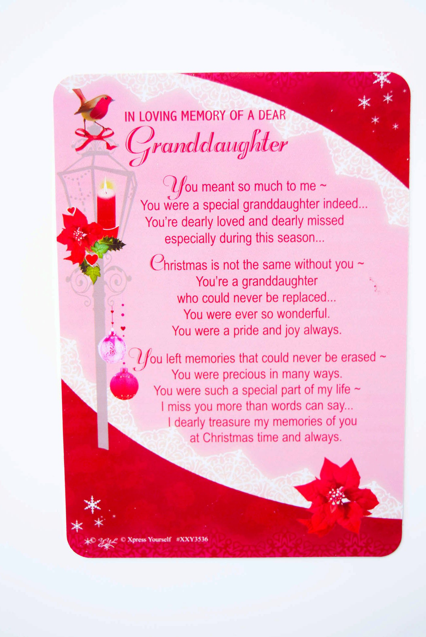 Daughter Christmas Memorial Grave Card - Eco & Guaranteed - View #14
