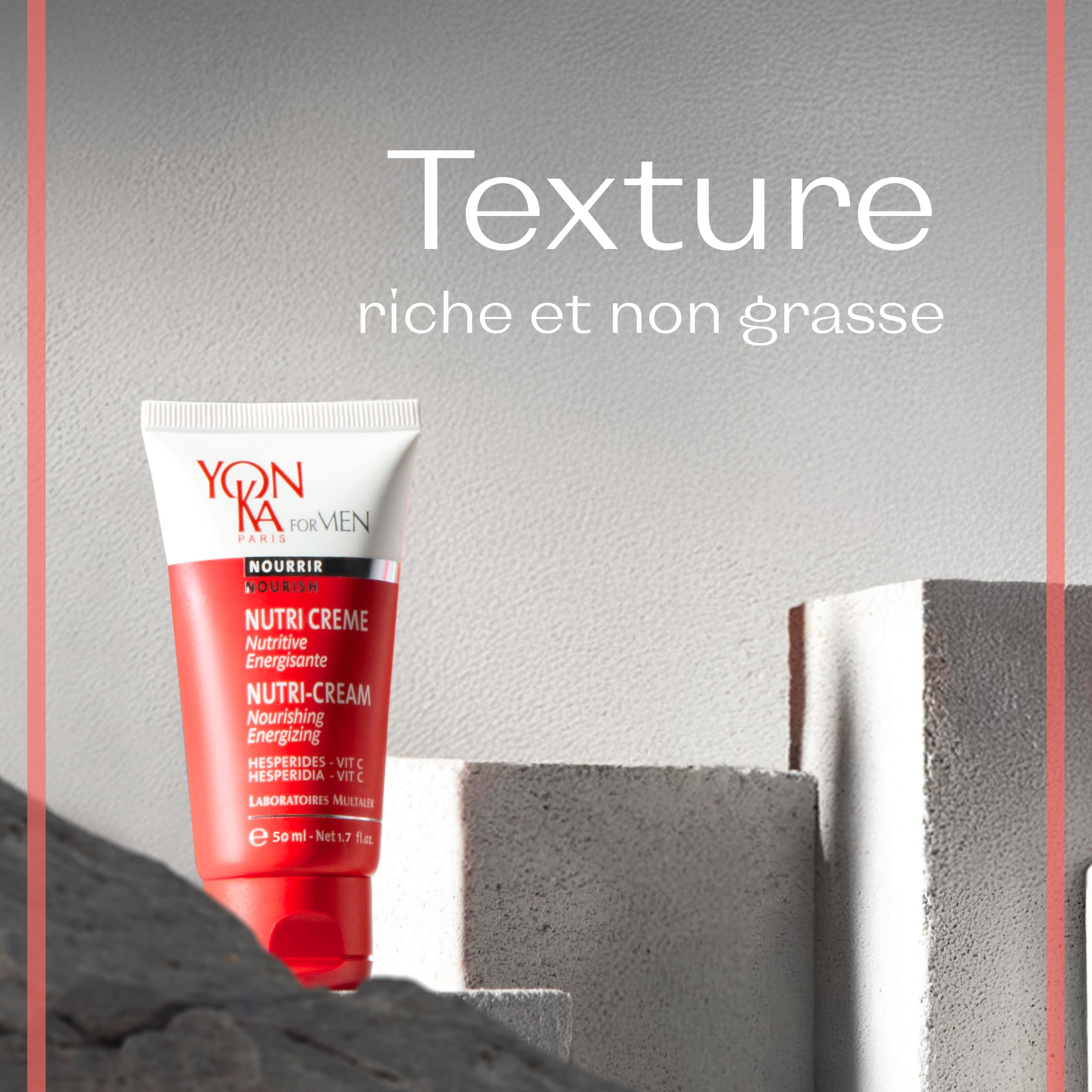Yonka Crema nutri para hombres 40 ml – multivitaminas crema hidratante revitalizante para la cara – de absorción rápida y sin efecto graso – Fórmula natural con aceite de oliva y vitaminas