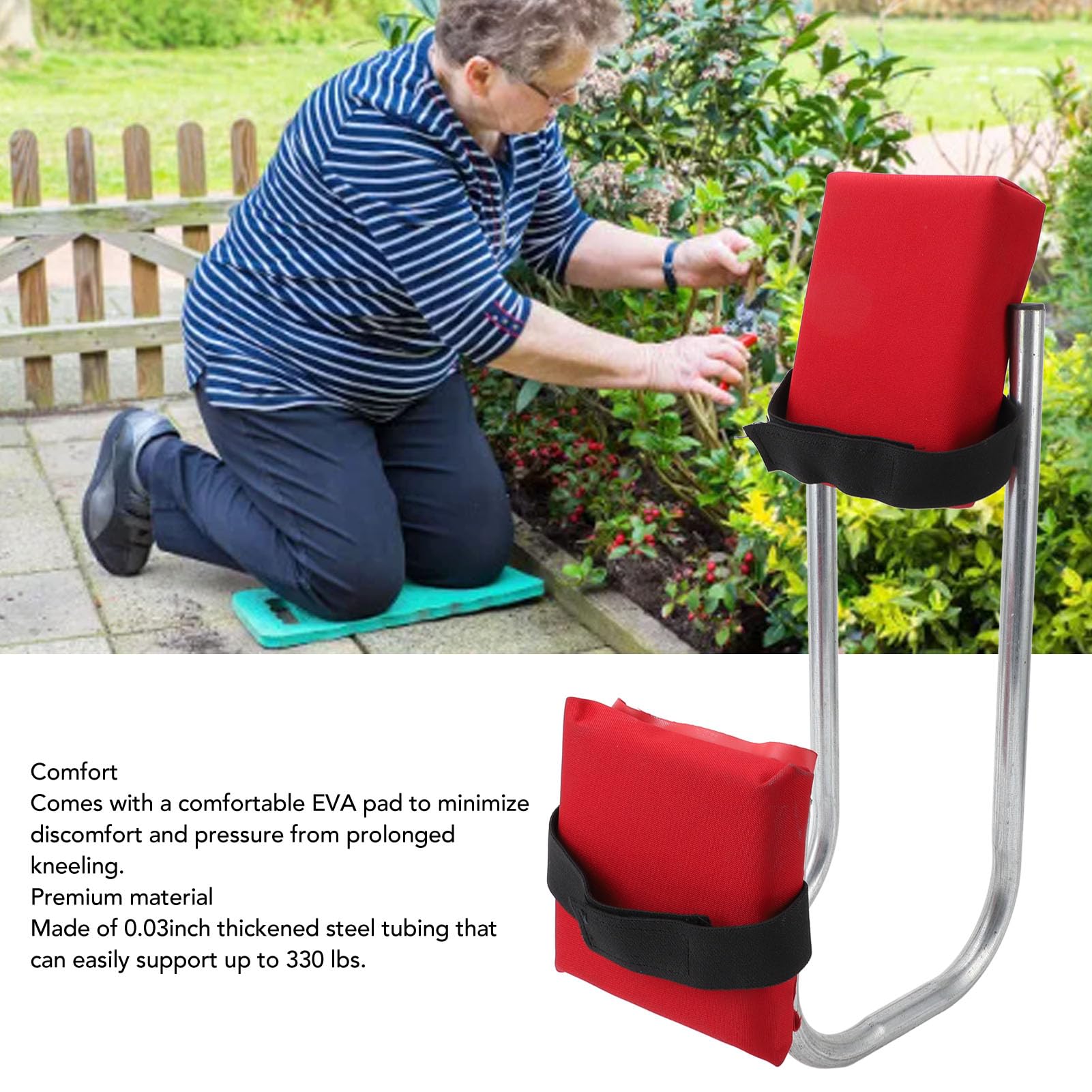 Tnfeeon Sedile per Ginocchio da Giardinaggio Supporto per Caviglia Risparmio di Manodopera Anti Intorpidimento Cuscinetto Ad Alto Carico con Imbottitura in Eva Sedile in Ginocchio Tutore