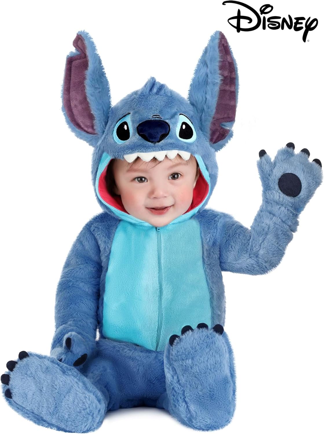 Disney's Lilo & Stitch Baby Costume | Infant Alien 262 Hooded Jumpsuit With Front Zipper