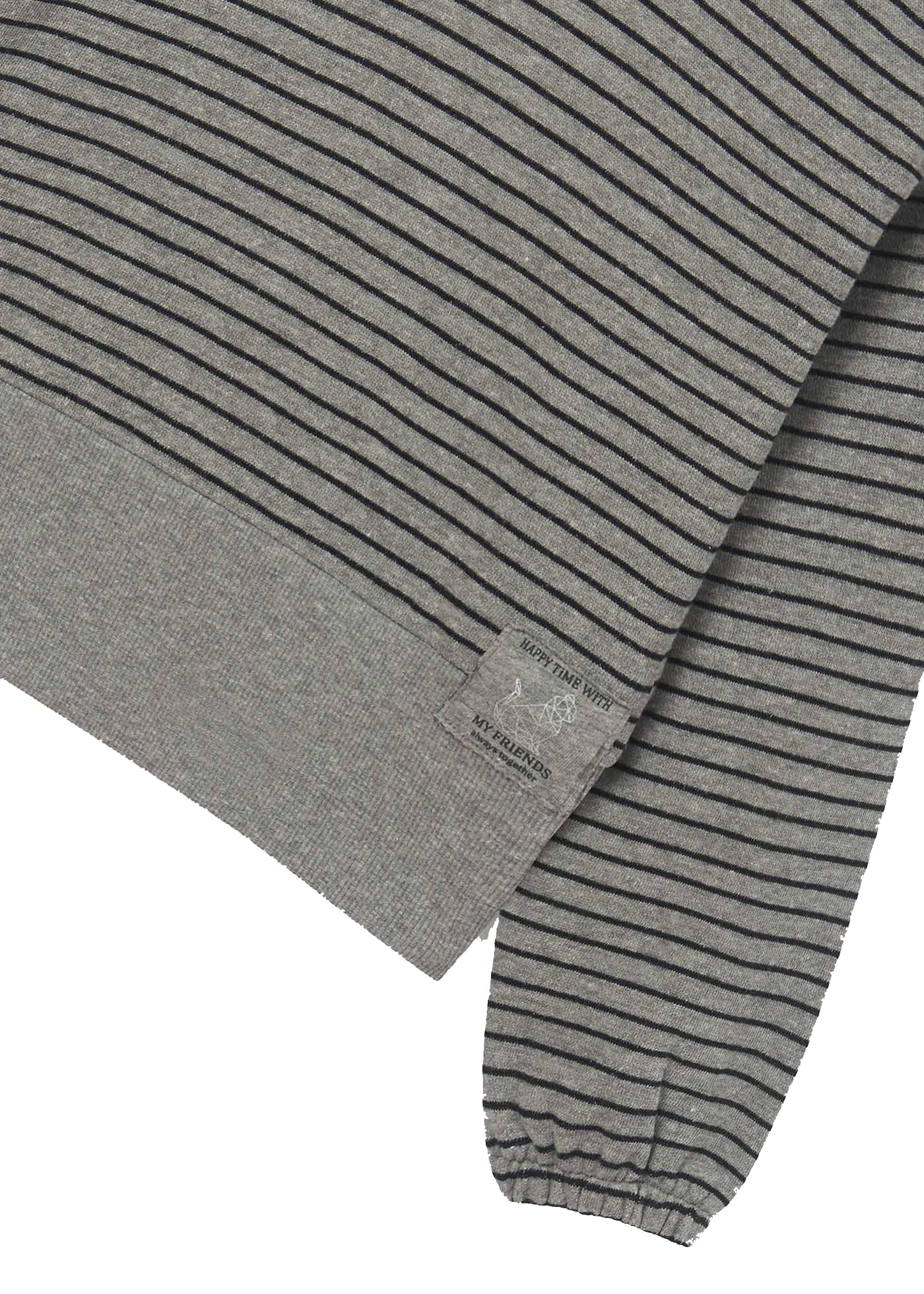 Generico Felpa Bambina Ragazza 10-16 Anni con Cappuccio – Maglia a Righe Grigia in Cotone Morbido, Maniche Lunghe con Polsini Elasticizzati, Stile Casual Comodo per Scuola e Tempo Libero