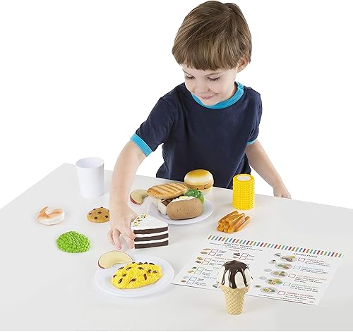 Miniatura 3 de Melissa  Doug alimentos Divertidos para Combinar y Cenar Juguetes para Cenas color Azul
