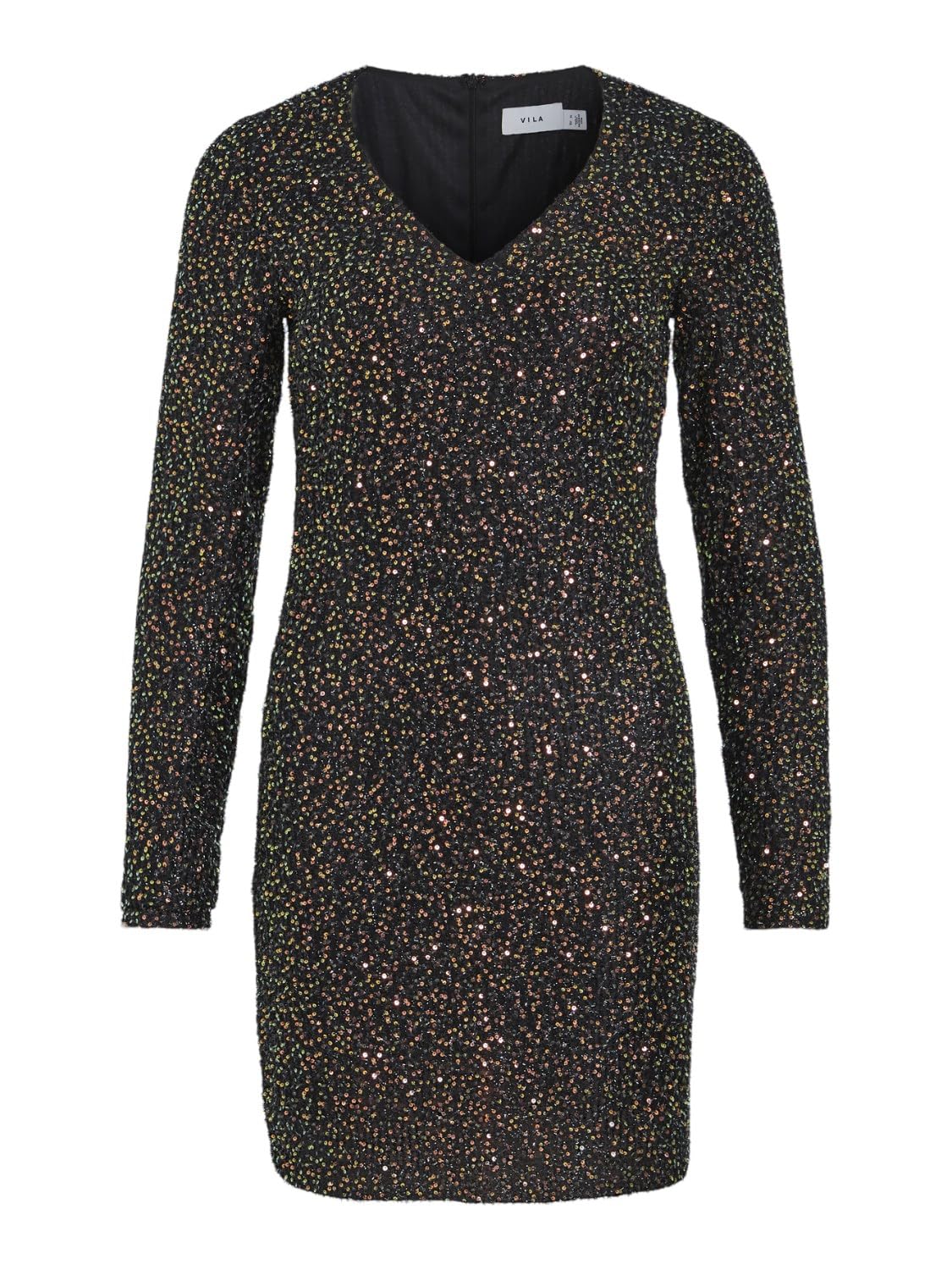 Robe Midi à Paillettes VILA VISCARA en Maille Noire Taille 42