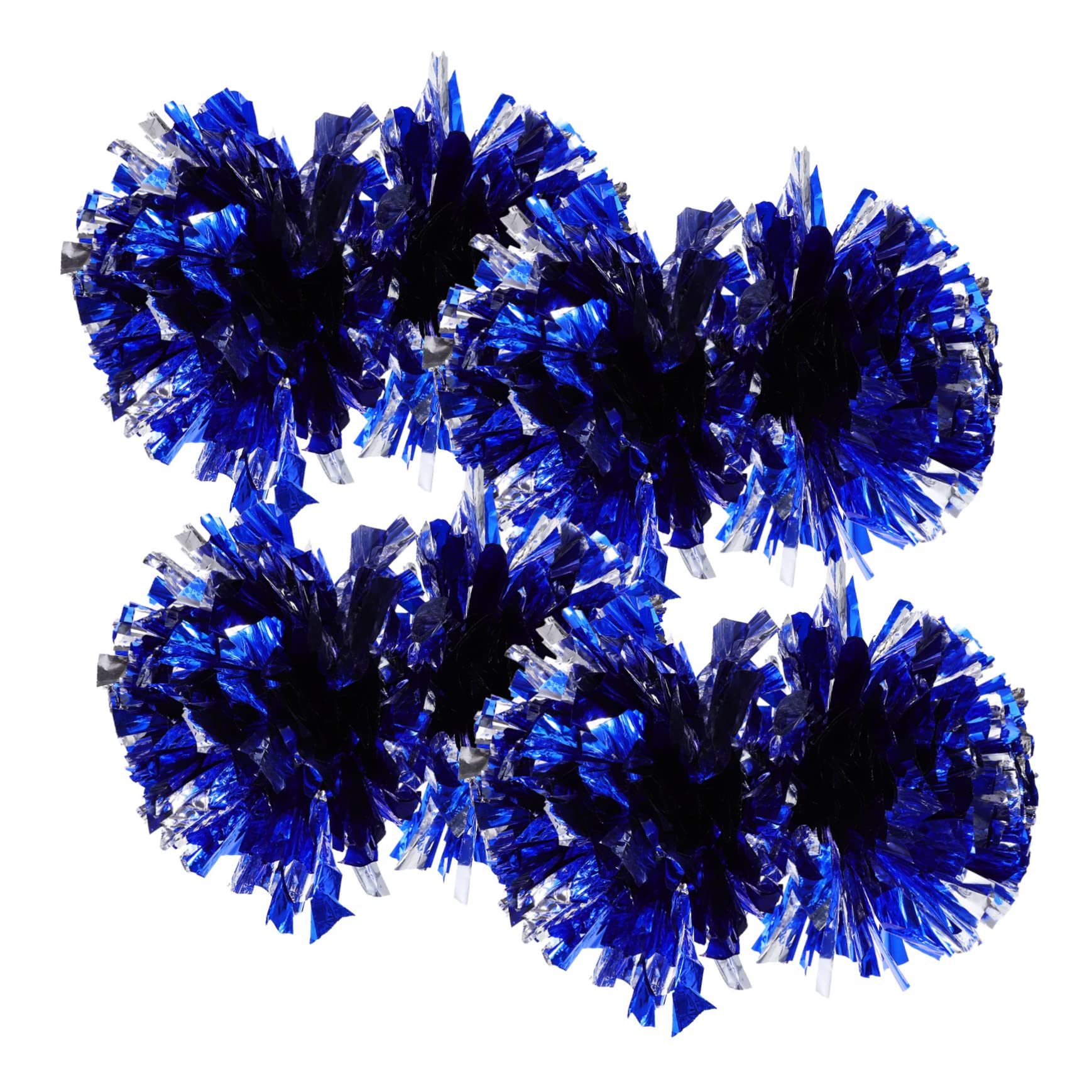 GALPADA 4Pcs Reusable Cheerleader Pom Poms with Handle Durable Cheerleading Props for Sports Events and Team Spirit Mix