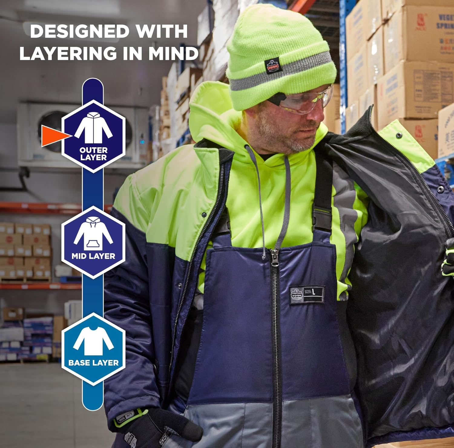 Ergodyne N-Ferno 6476 Insulated Freezer Jacket, Cold Storage Work - Image 7