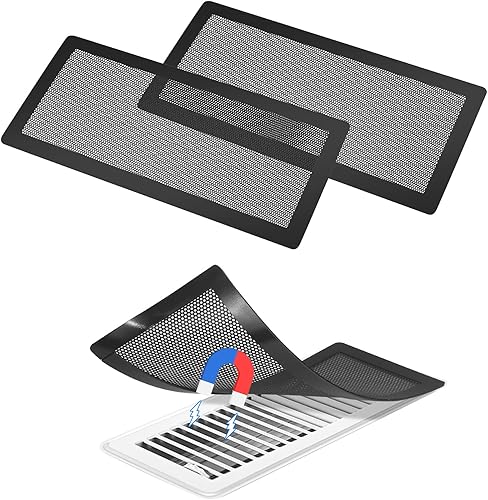 Miniatura 8 de Paquete de 3 cubiertas de ventilación de suelo de 15.73 x 11.81 pulgadas, cubiertas de ventilación magnéticas de PVC, pantalla de ventilación de