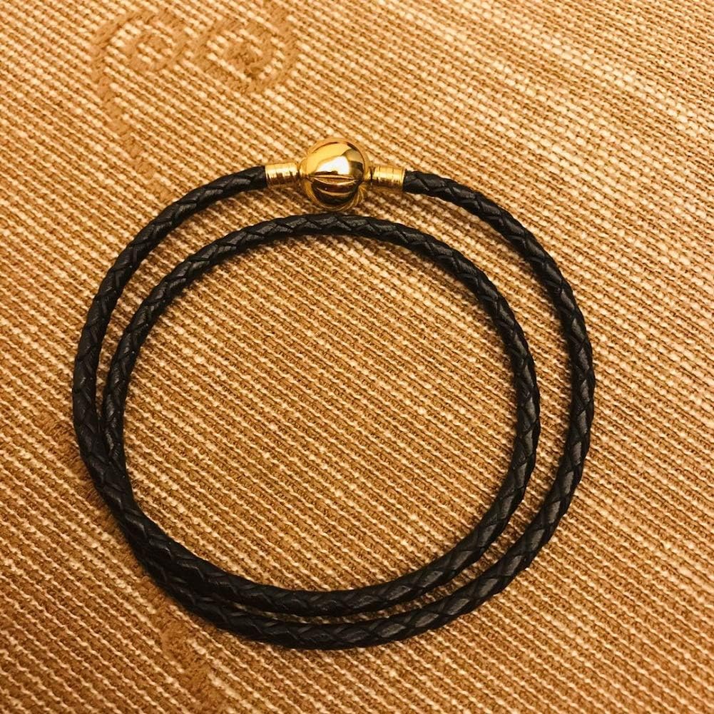 JMQJewelry Leather Charm Braided-Double Chain Womens Charm for Bracelets Girl Jewelry 18cm 7.1inches Christmas Halloween 2023