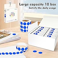Vista 232 de PARLAIM 6 Rolls 6000PCS 3/4" Round Circle Color-Code Dot Stickers, 6 Color Style Colorful Coding Label Sticker for Home Office Classroom