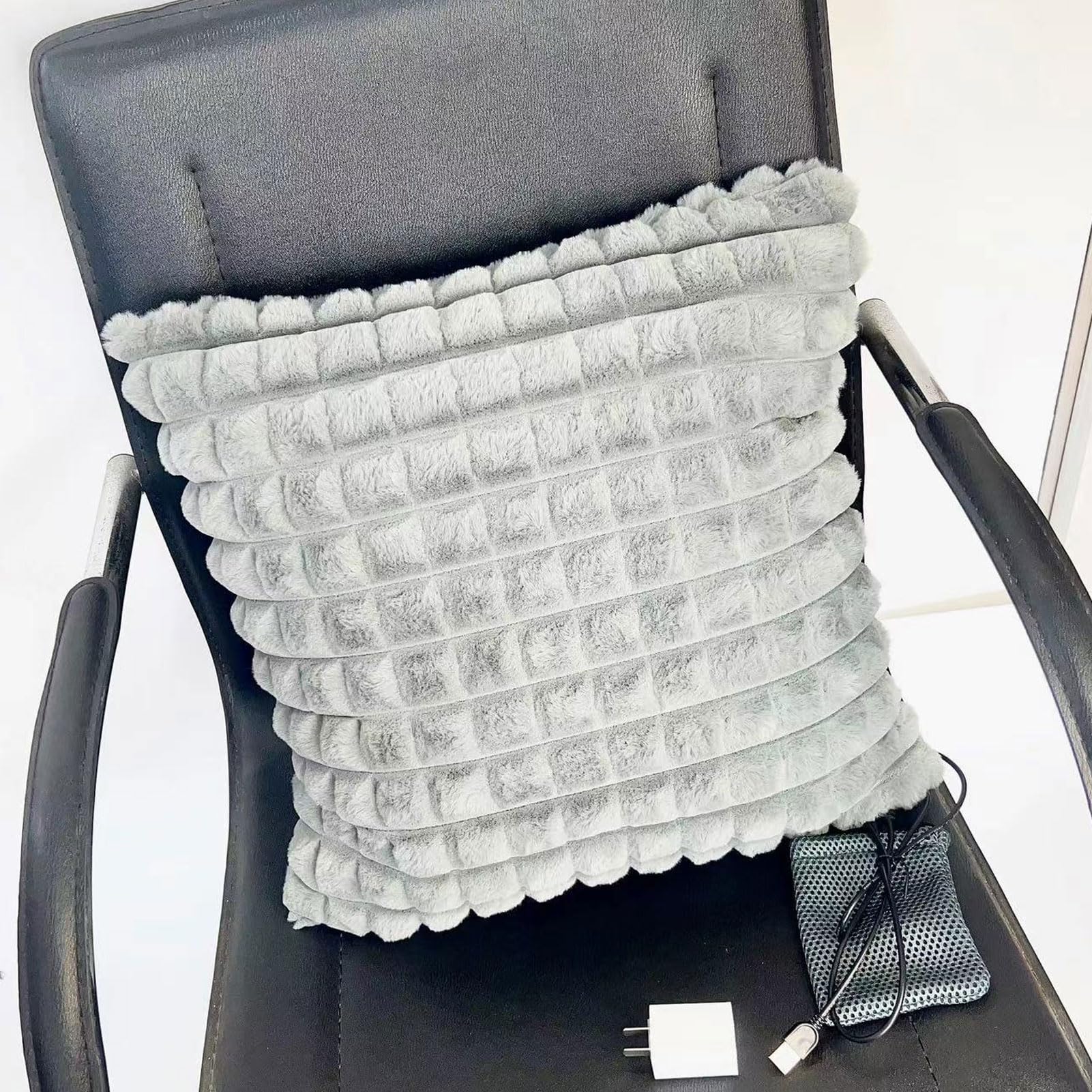Cuscino di supporto kuuleyn, cuscinetto da peluche riscaldante USB Electric Riscaldamento cuscinetto da divano cuscinetto di supporto per la vita riscaldata da 5 V Cuscino di
