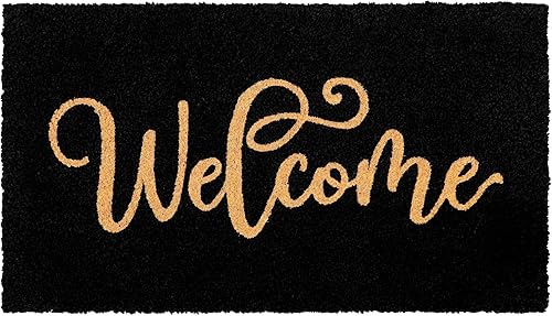 Miniatura 13 de IRONGATE Alfombra de Puerta de Bienvenida - Alfombra de Coco de Ojo Maligno con Trampa para Suciedad y Buenas Vibraciones - Felpudo de Perfil Bajo