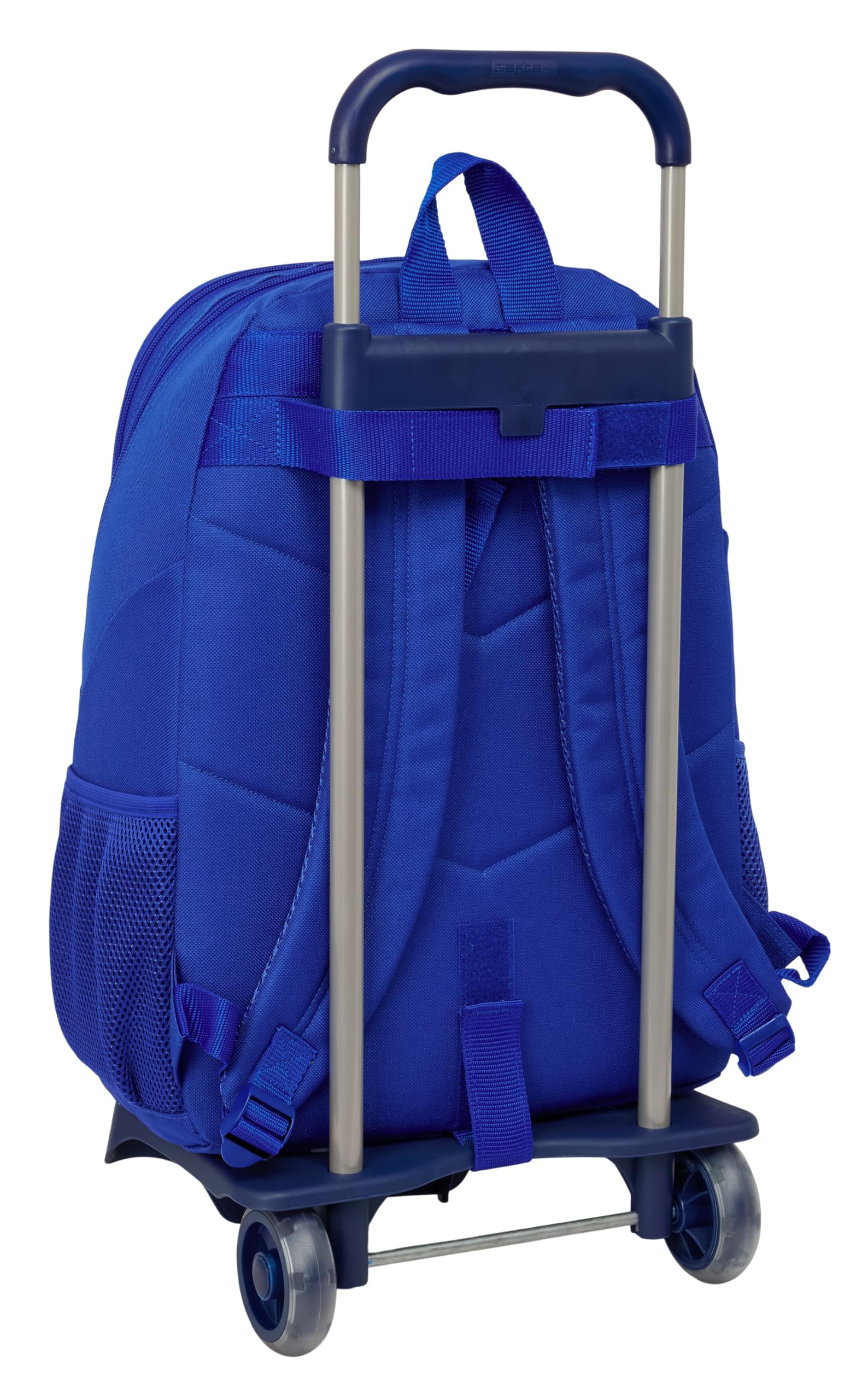 safta Real Madrid - Zaino scuola con carrello, ideale per bambini di diverse età, comodo e versatile, qualità e resistenza, 33 x 15 x 43 cm
