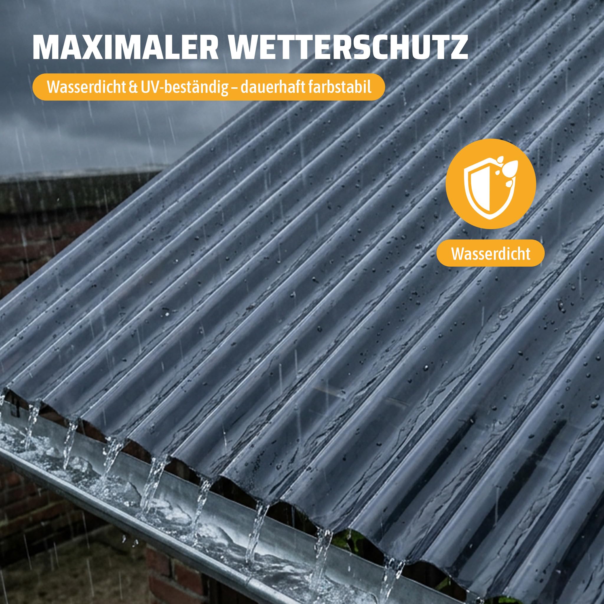Thanaddo Wellplatten Anthrazit, 22er Set Wellplatte Dach Kunststoff Welldach mit Schrauben, wetterfest Dachplatten UV beständig, 1mm Stärke - 56 x 108 cm - 22 Stück