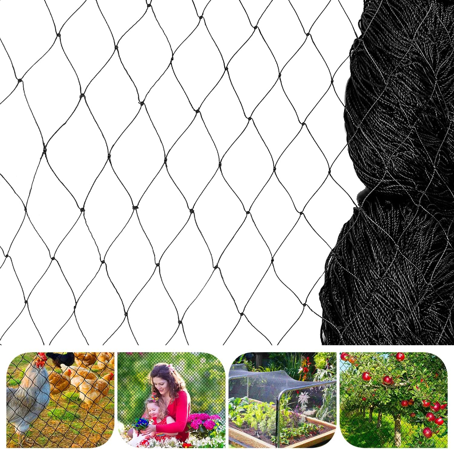 Bird Netting for Chicken Coop, 50’ x 50’ Poultry Netting