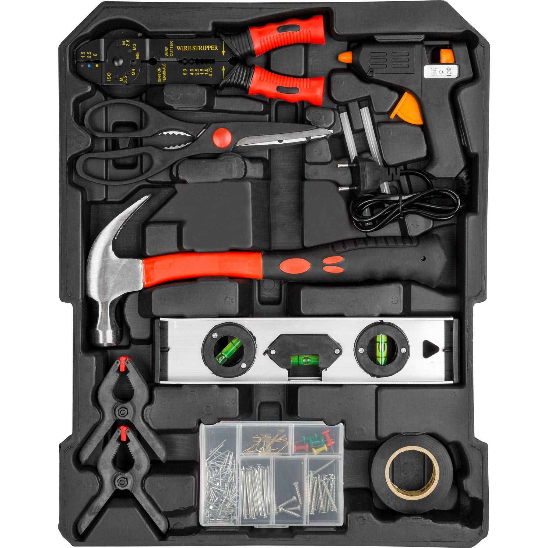 tectake® Maletín Herramientas Profesional con 799 Piezas, Carro Herramientas con Asa Telescópica, Caja Herramientas Completa con 3 Niveles, Carro de Herramientas Taller Mecánico, Bricolaje - plata