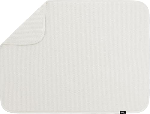 Miniatura 33 de S&T INC. Tapete de microfibra para secado de platos, reversible y absorbente para cocina, de 16 x 18 pulgadas, color negro