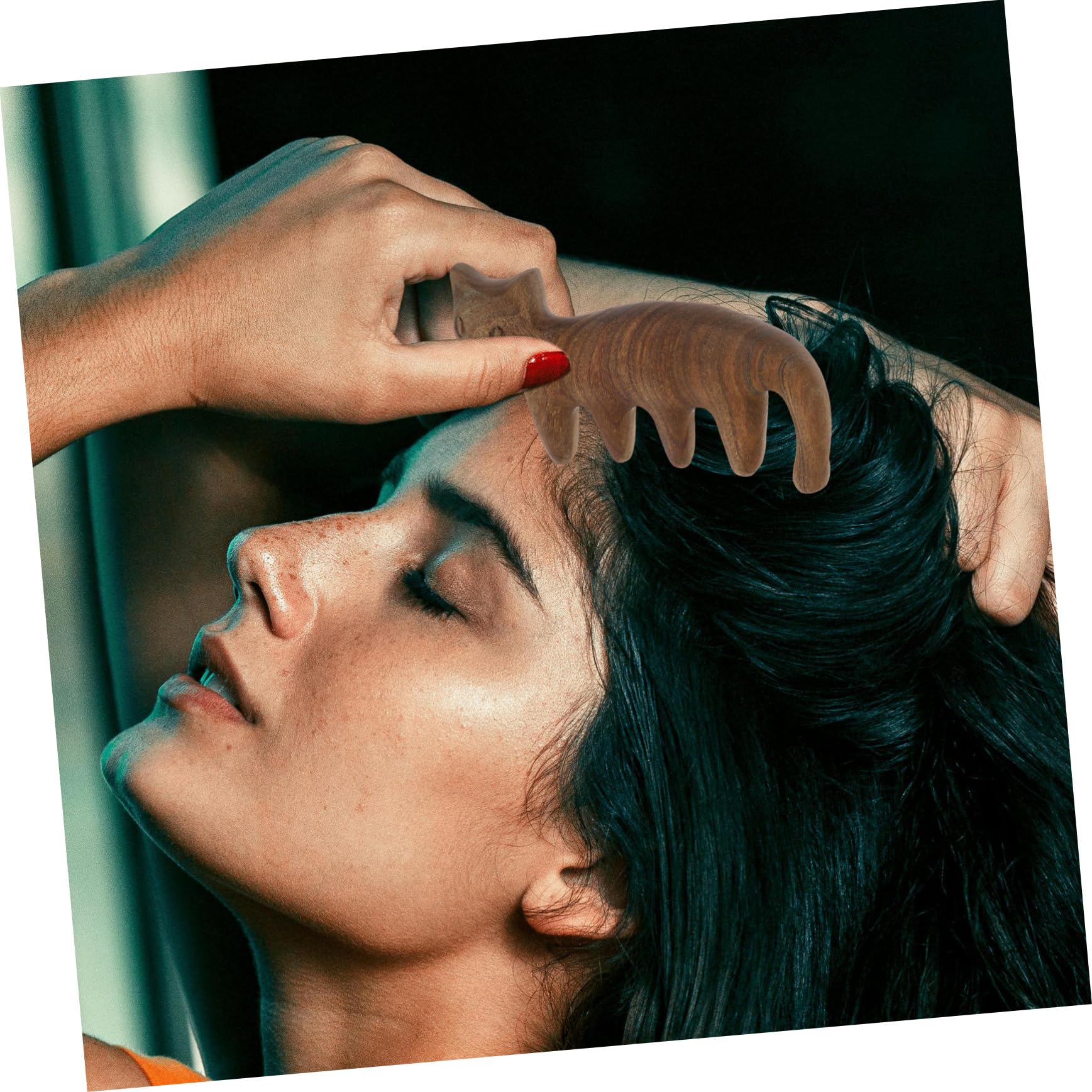 3 Stück Kätzchen-Massagekamm Kopfmassagegerät Kopfhaut Kopfhautmassagegerät Post Körperpflege kopf kopfhaut kamm Massage-Tools kratzende Massagewerkzeuge Sandelholz