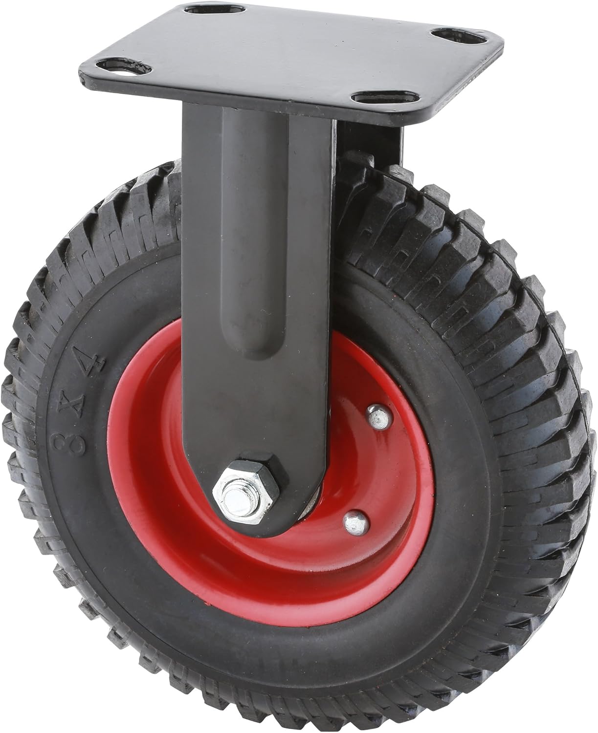 Steelex D2579 Fixed Heavy Duty Industrial Wheel, 8Inch, black Amazon
