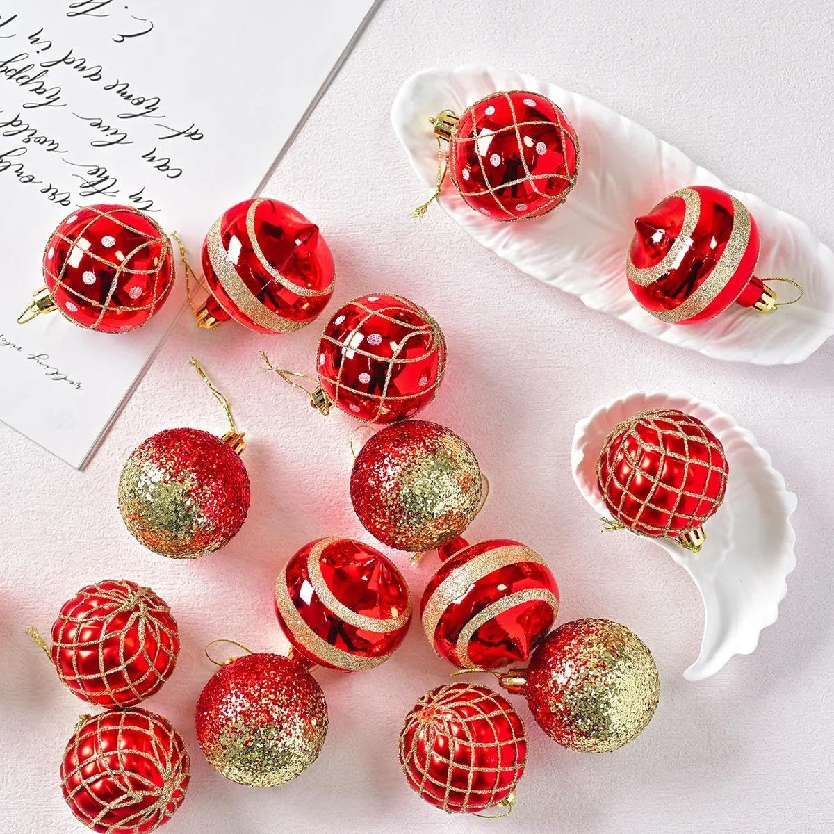 Colgante decorativo de bola de color diamante pintado de Navidad