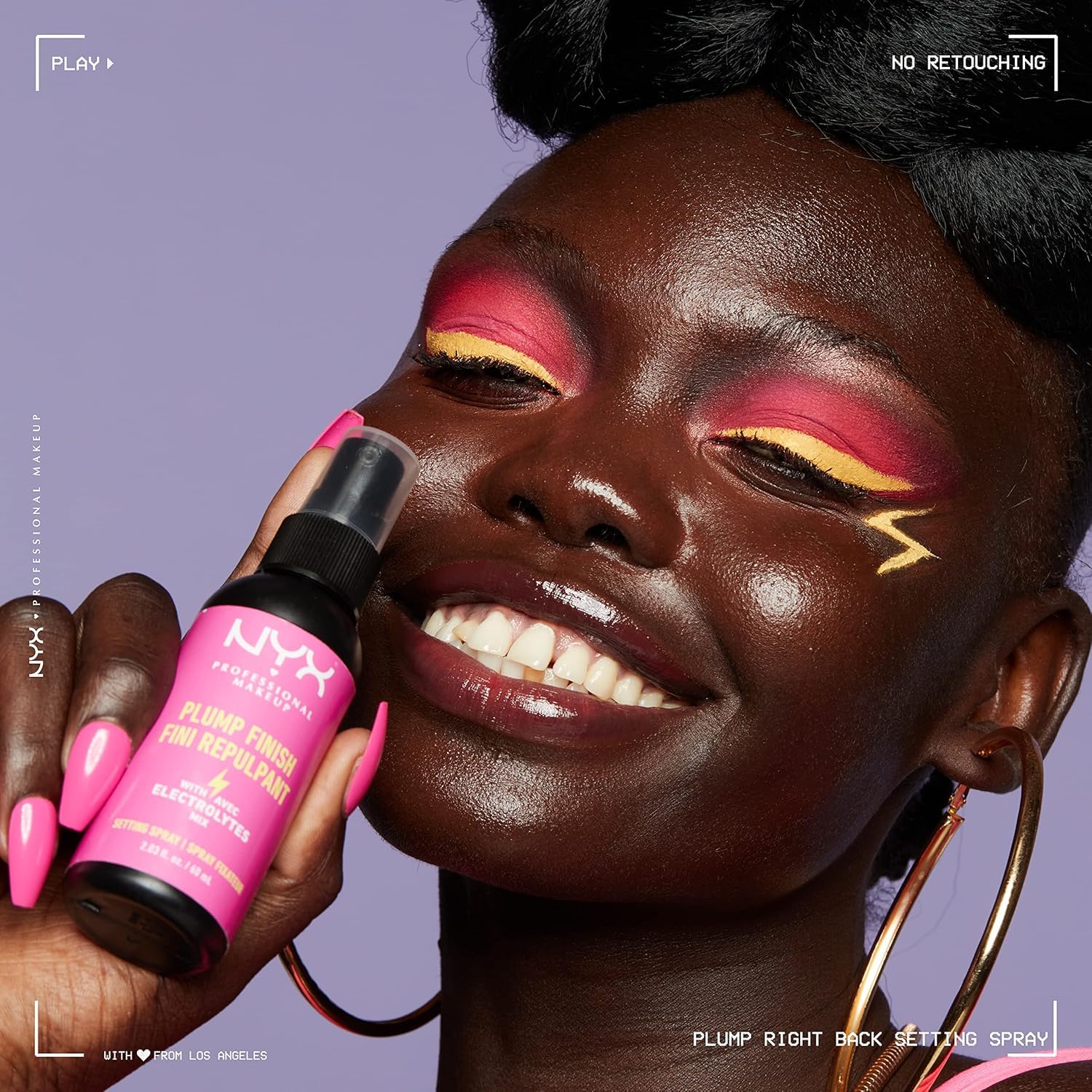 NYX Professional Makeup Pack Plump Right Back Primer & Serum,30ml + NYX Professional Makeup Pump Right Back Setting Spray,Acabado voluminoso, 60ml (Con electrolitos, Fórmula vegana)