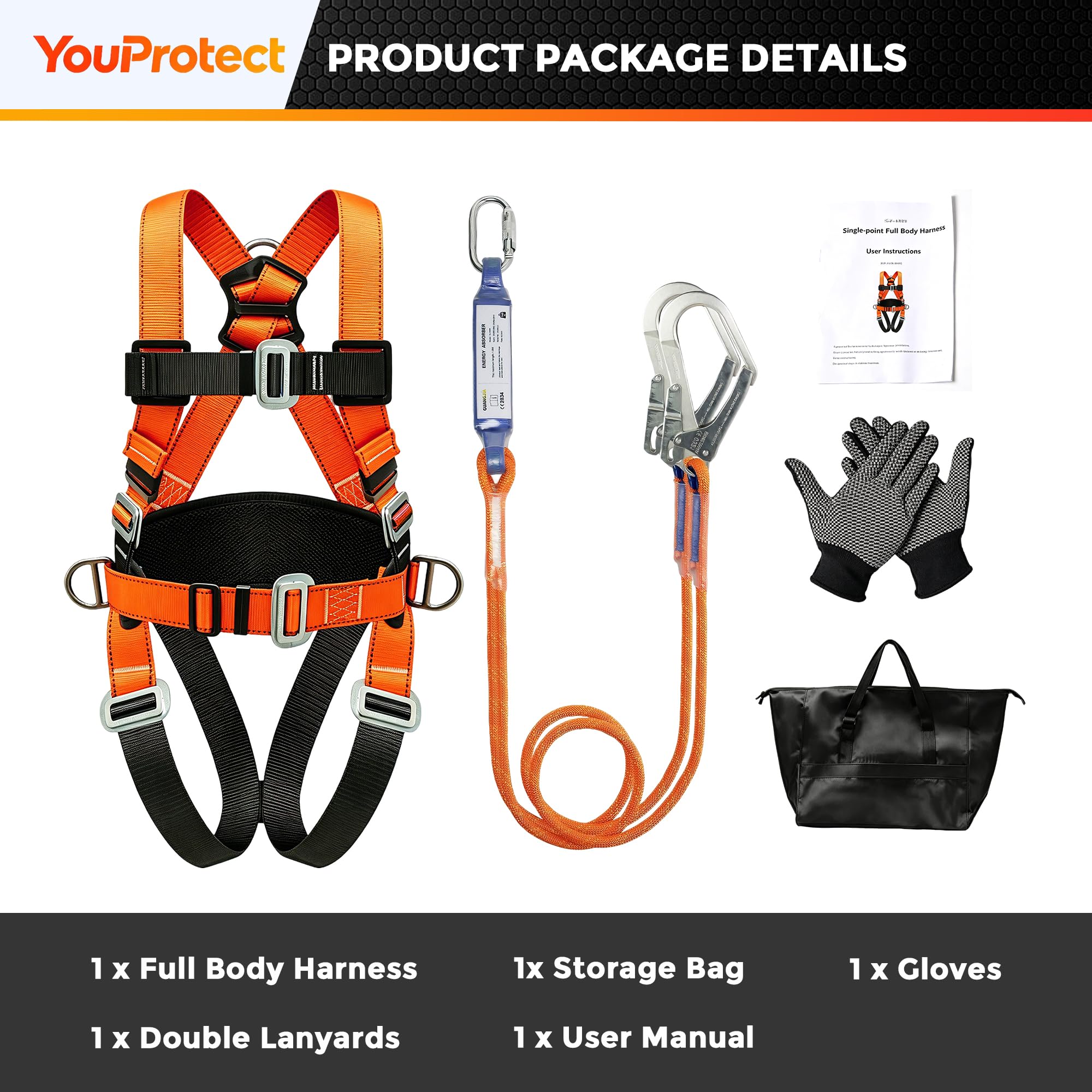 Kit di imbracatura di sicurezza anticaduta Kit di sicurezza anticaduta