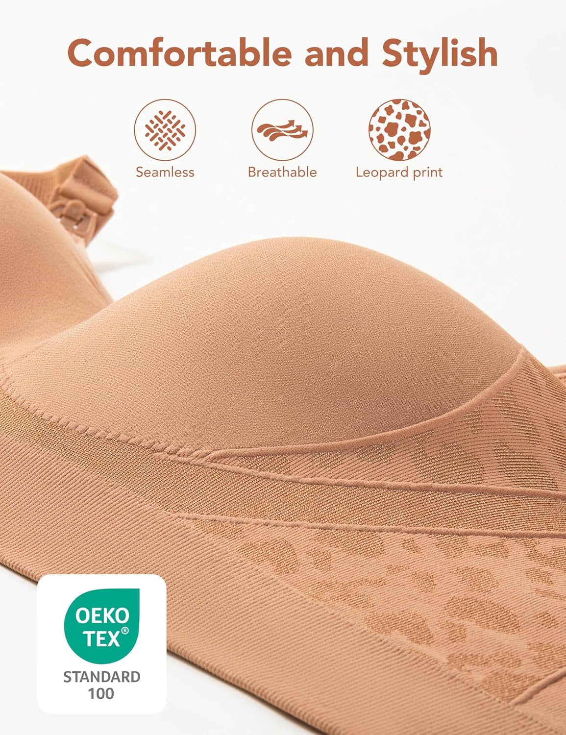 HOFISH Nursing Bras for Breastfeeding, TwinClips Wearable Pump Bra Fixed Pad, Adjustable Support Maternity Bra for Pregnancy - Image 4