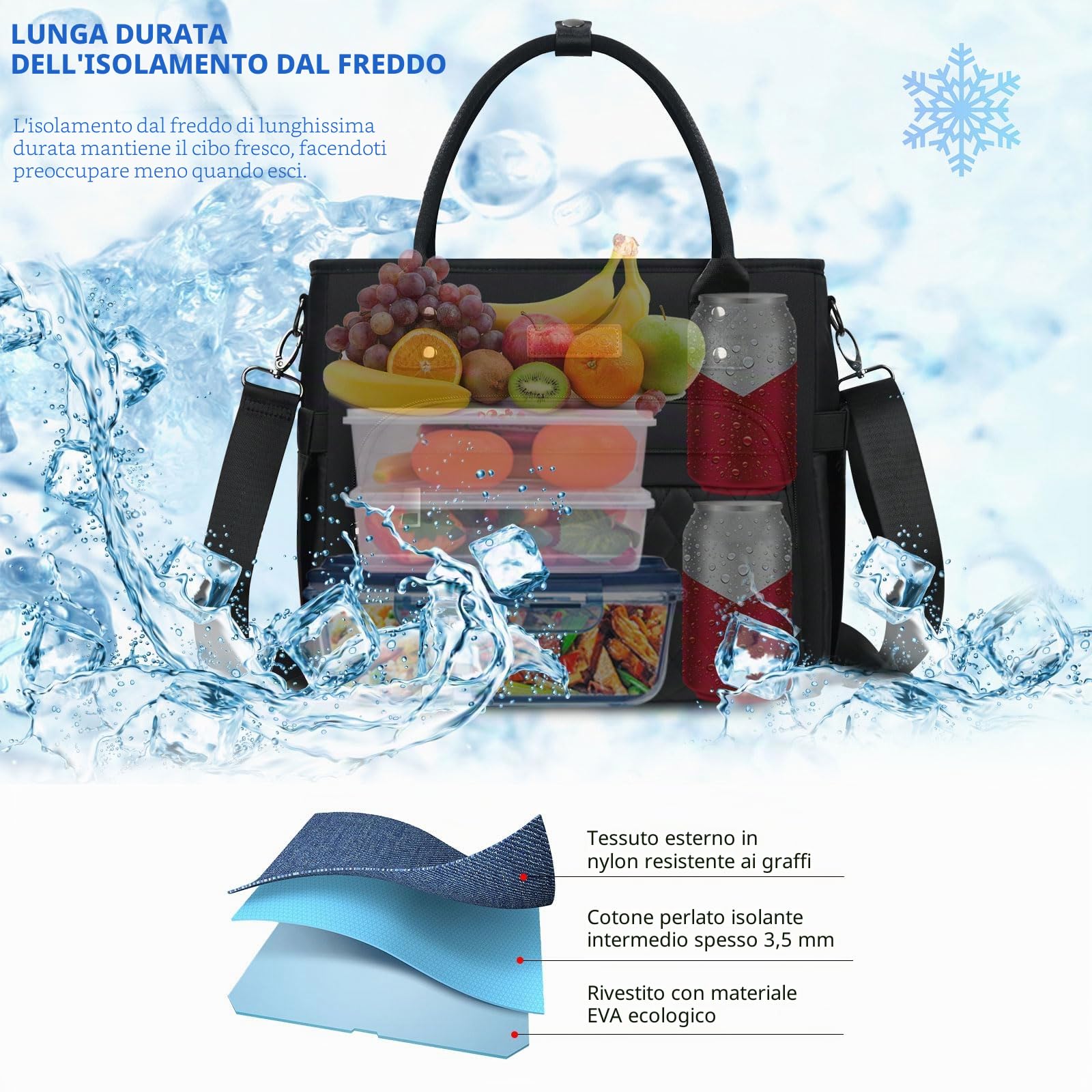 MIYCOO Borsa per il pranzo Lunch Box Donna - Borsa termica isolata a prova di perdite per il pranzo delle donne - Grandi borse per il pranzo Tote Adulti