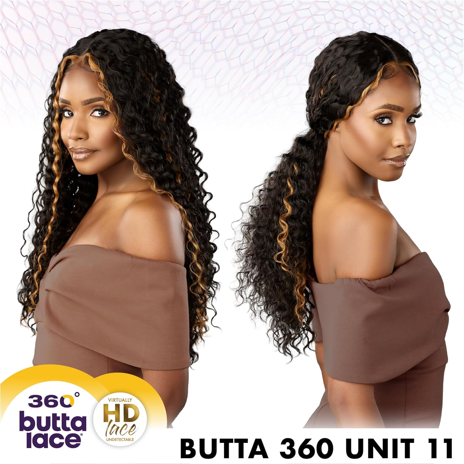 Sensationnel Butta 360 Lace Wig - Unit 11 Wider Parting Glueless Synthetic Preplucked Hairline (HALOBLOCKPLATINUM)