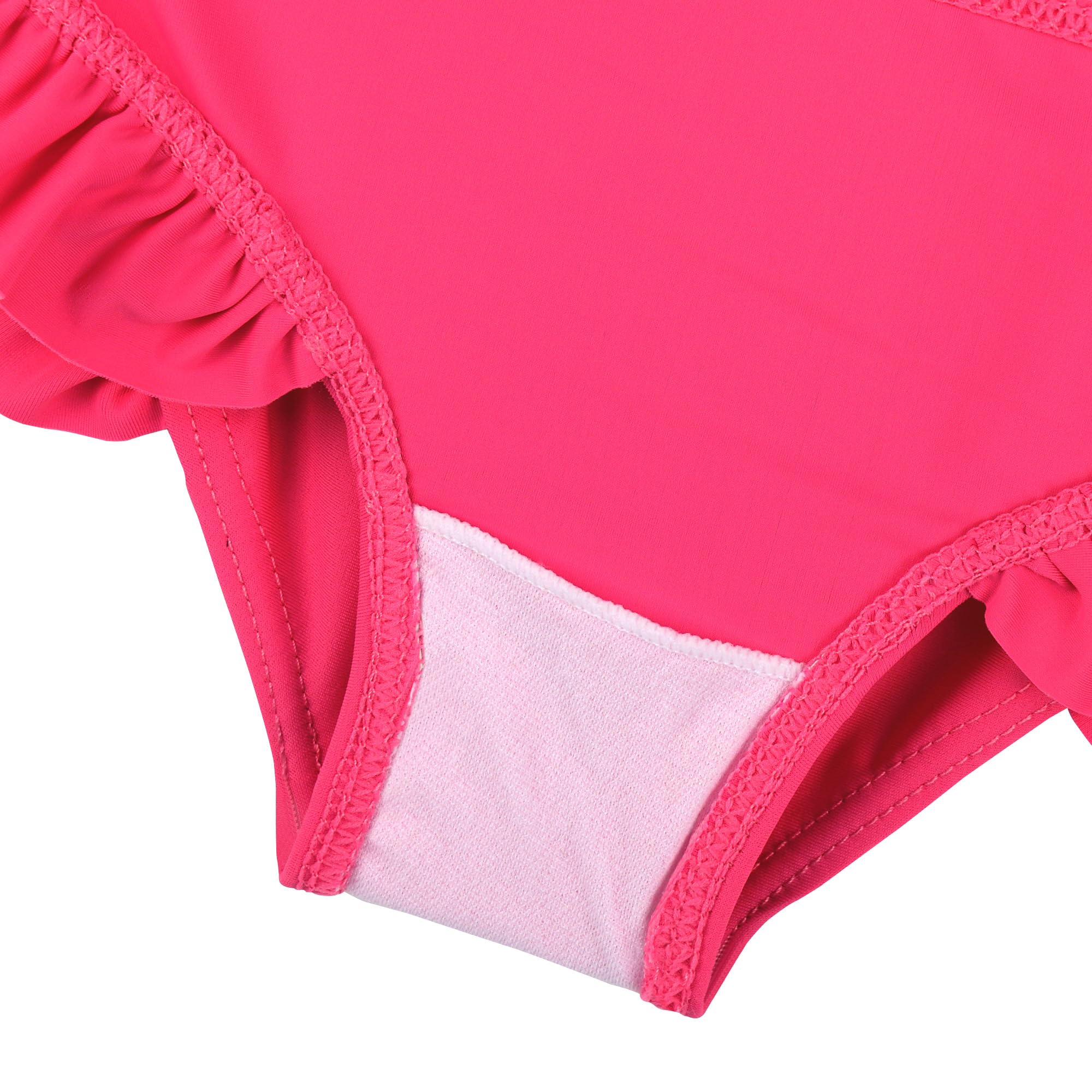 XFGIRLS Pantalon De Groupe Deux Pièces Maillot de Bain Manches Courtes Protection UV pour Filles de 6Mois à 6Ans