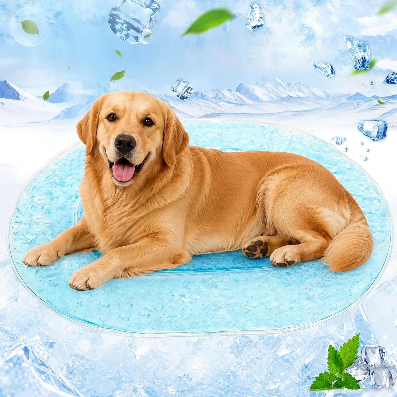 XIAPIA Manta Refrescante para Perros y Gatos, 80 X 60 cm Alfombra Refrescante Perro de Gel Autocalentado, Cama Perro Verano Impermeable y Fresco, Manta Fria Perros para Interior y Exterior