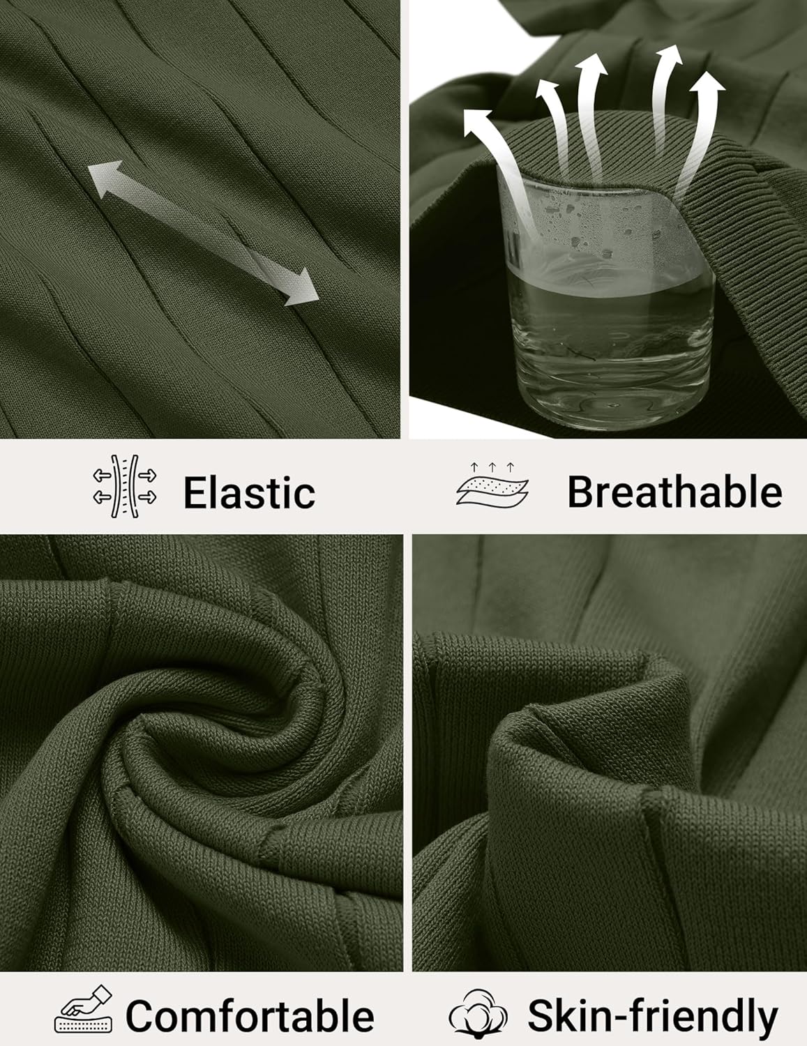 COOFANDY Mens Polo Shirts Short Sleeve V Neck Knit Shirts for Men Casual Old Money Clothes Mens Golf Shirt - Image 6