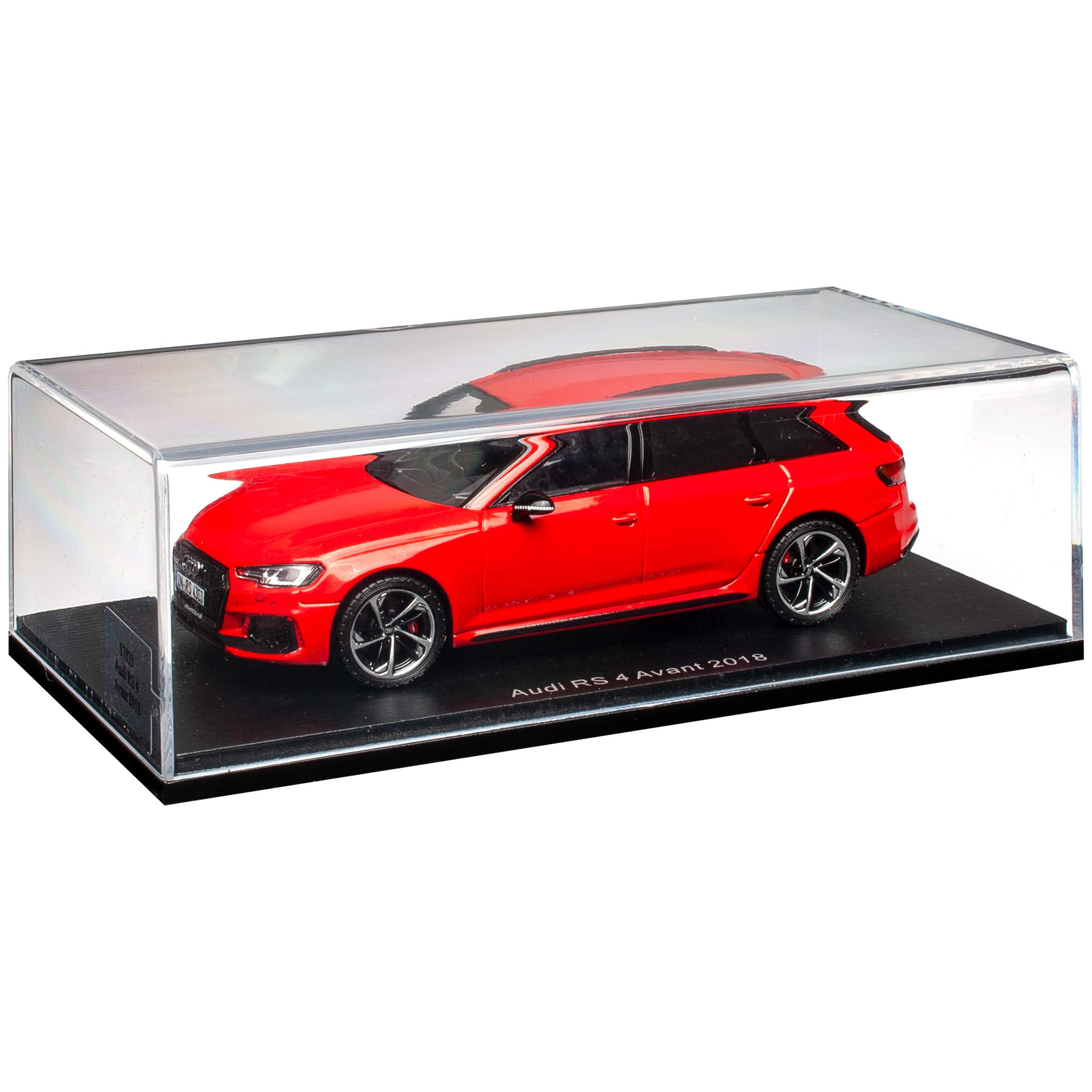 A*U*D*I A4 RS4 B9 Avant Kombi Misano Rot Ab 2015 1/43 Spark Modell Auto
