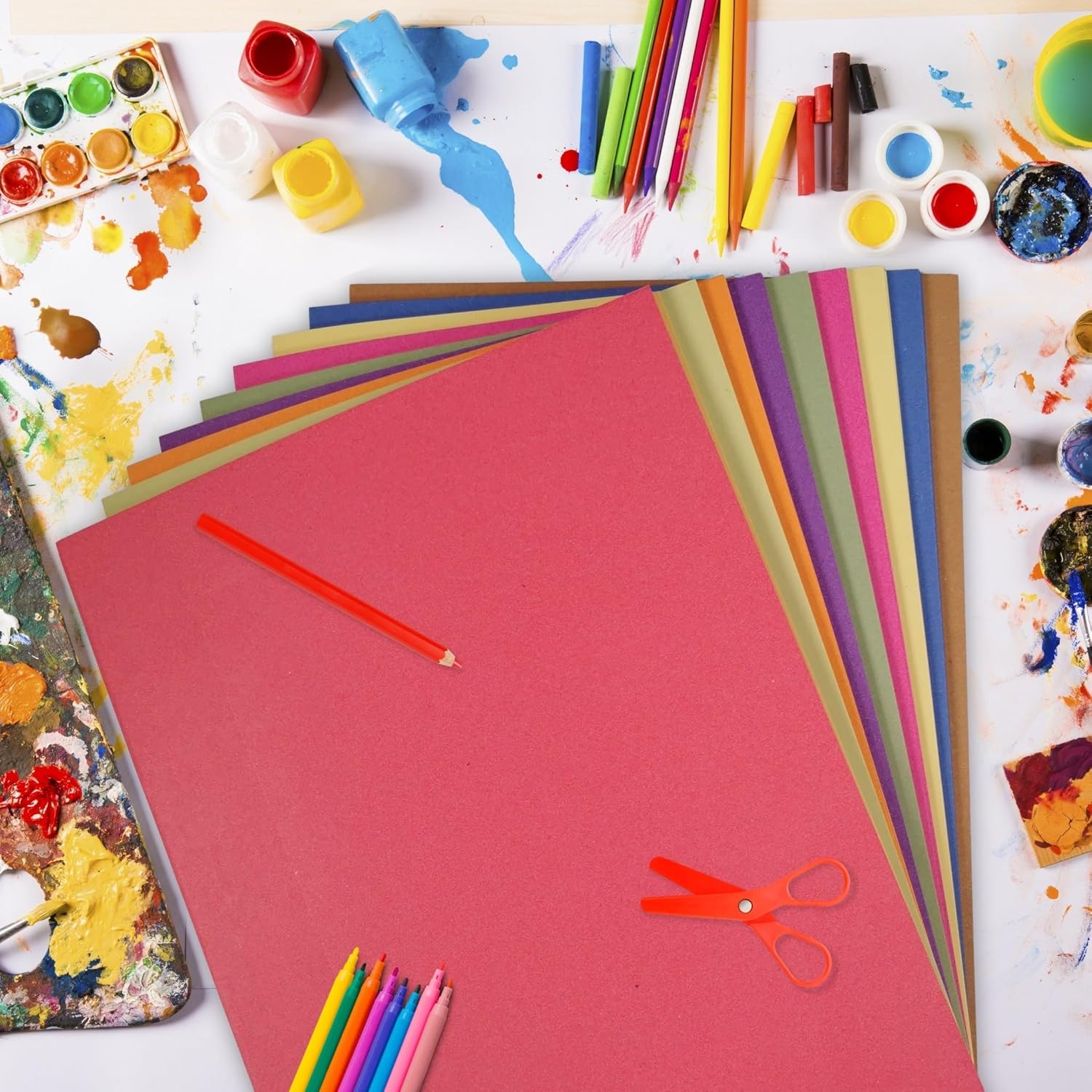 A3 Recycled Ten Colour Sugar Paper 100gsm 100 Sheets by BCreative ®