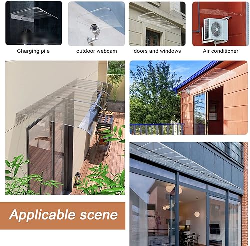 Miniatura 8 de Toldo curvado para ventana, toldo para puerta delantera al aire libre, patio, toldo para puerta, toldo para patio, toldo para puerta delantera al