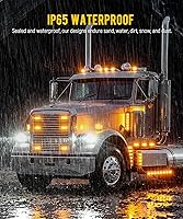 Vista 7 de Partsam Luces LED de Pedestal Ámbar/Ámbar de Doble Cara 39 Luces LED de Señal de Giro Montaje con Perno Luces de Guardabarros Luces Laterales