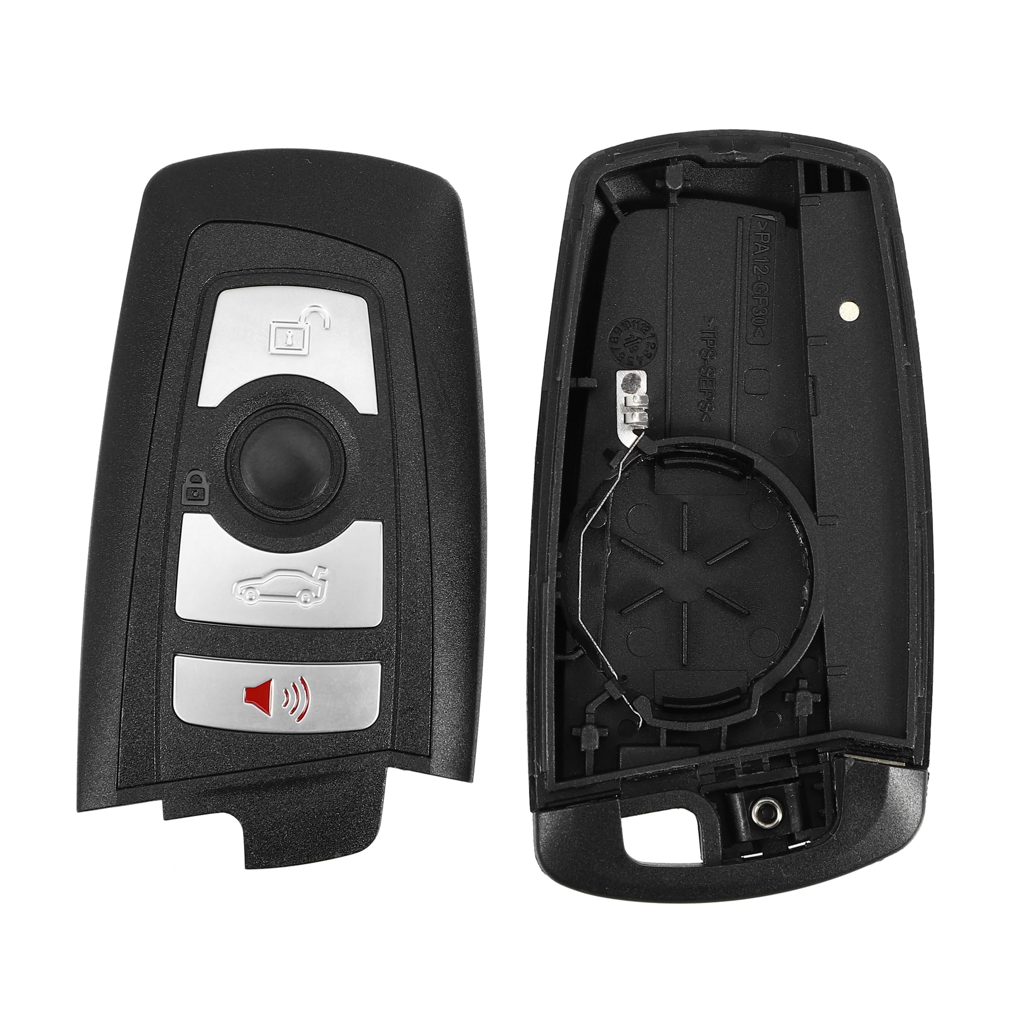 X AUTOHAUX 4 Button Replacement Keyless Entry Remote Control Key Fob Case Cover for BMW 1 2 3 4 5 6 7 Series X3 M2 F Series 235ix 320 E90 E92 E93 X5 F10 F20 F30 F40 No Chip Black