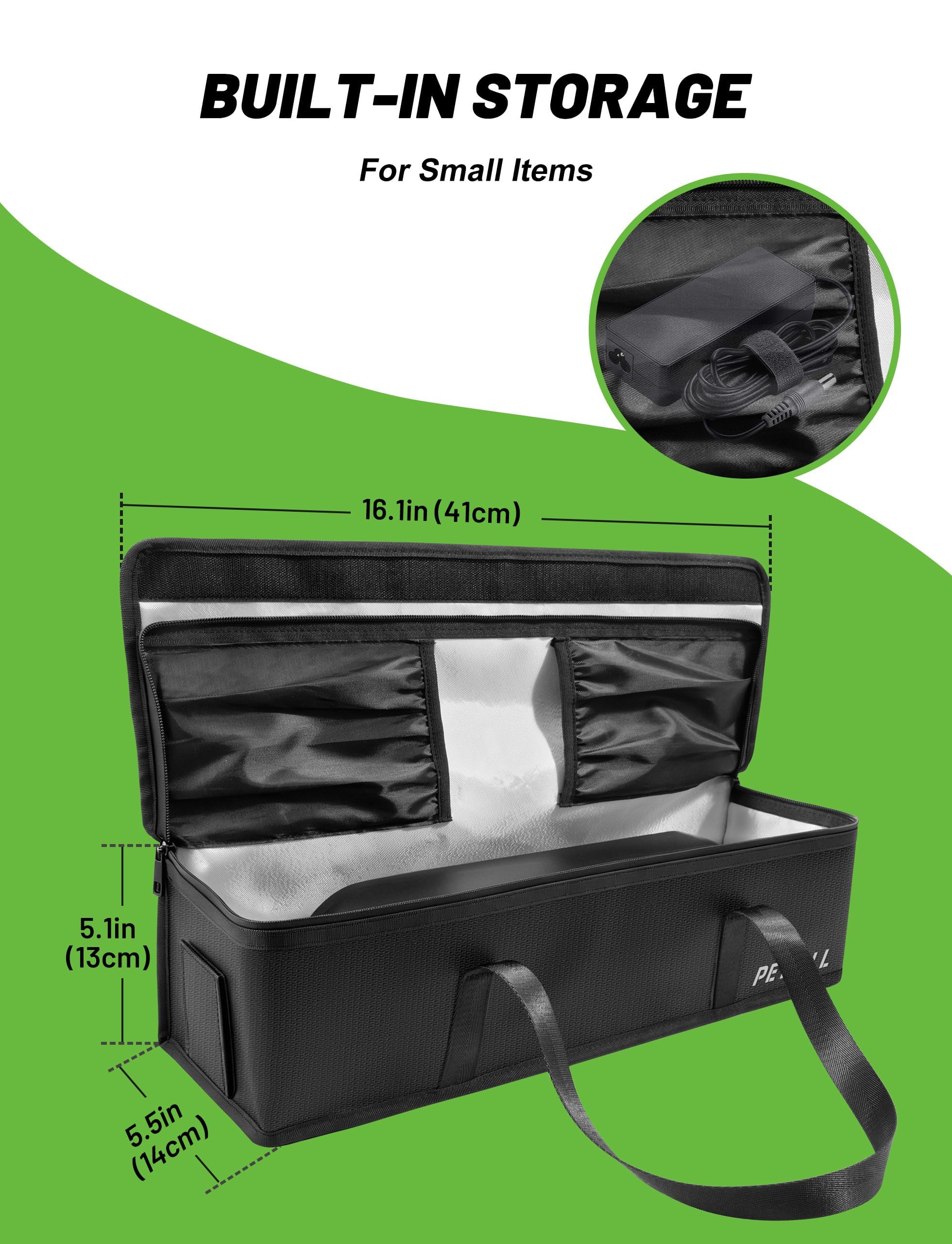 2er-Pack E-Bike-Akkutasche, explosionssicher, große Kapazität, feuerfeste Lipo Tasche zum Aufladen und Aufbewahren von E-Bike-Akkus (M 40,6 x 14,9 x 13,9 cm)