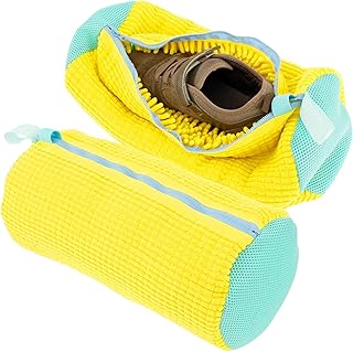 2Pcs Shoes Laundry Bag, 2024 New Reusable Mesh Laundry Shoe Wash Bag Shoe Cleaning for All Shoes, Washing Bag with Zipper ...