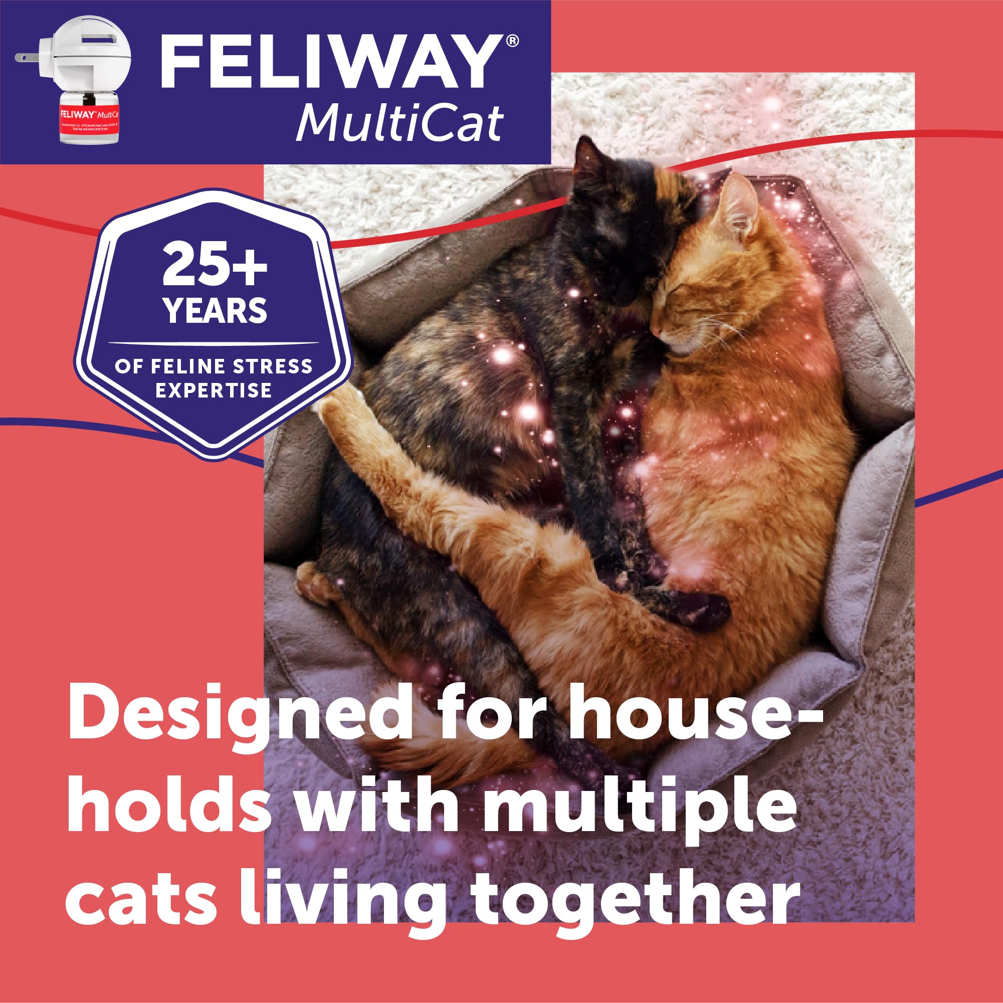 FELIWAY MultiCat 3 x 30 Day Cat Calming Refills for Pheromone Diffuser & Happy Snack Delicious Calming cat Treats (12-ct Chicken Flavor) - image 3