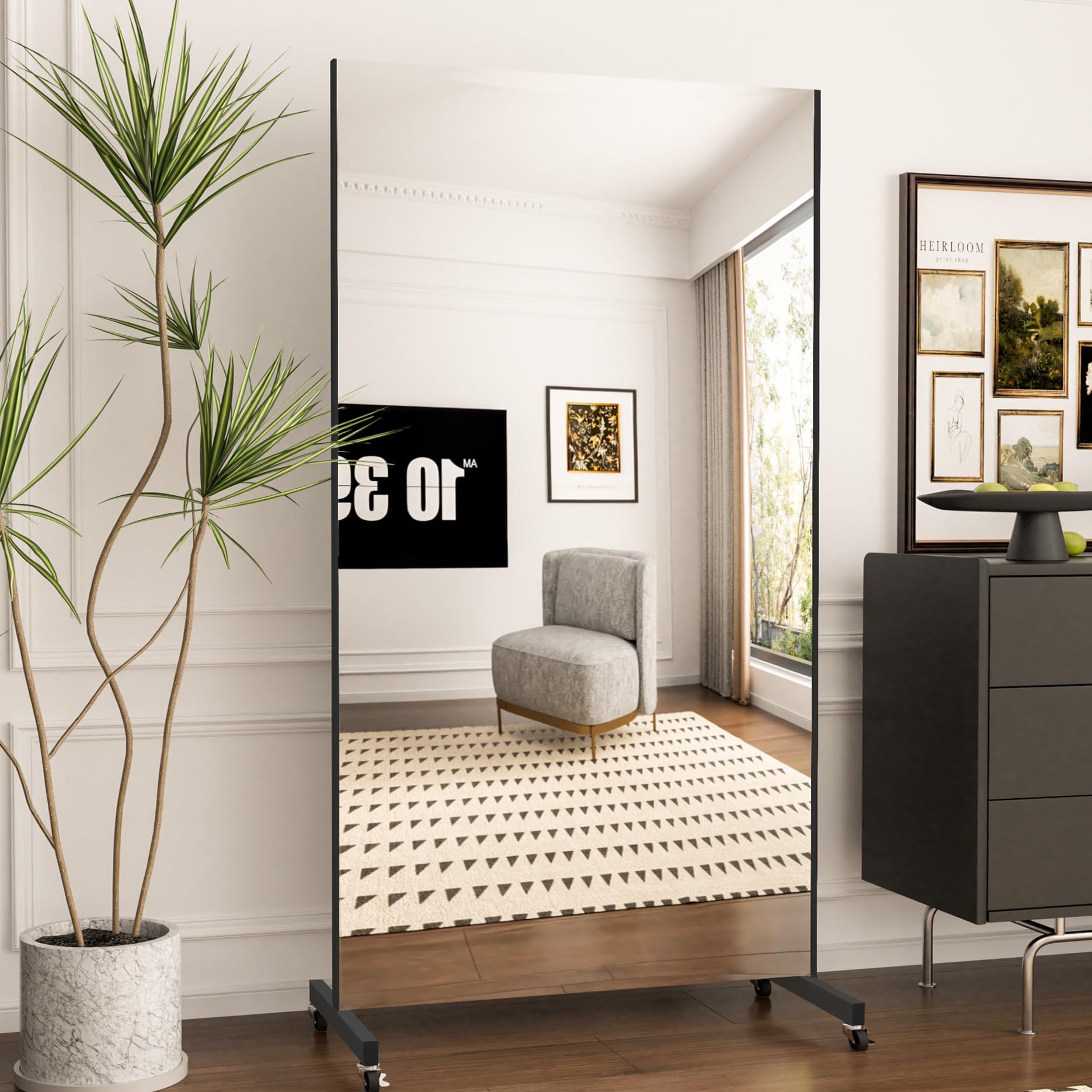 Photo 1 of ** STOCK PHOTO REFERENCE ONLY**
HDmuxel 2PCS Full Length wall Mirror, 71" x 32", Nano Film Surface Without Glass, shatterproof, Safe, Lightweight, only 10lbs Easy to Move and Install, for Home Gym, Dance Studio, Yoga Studio.